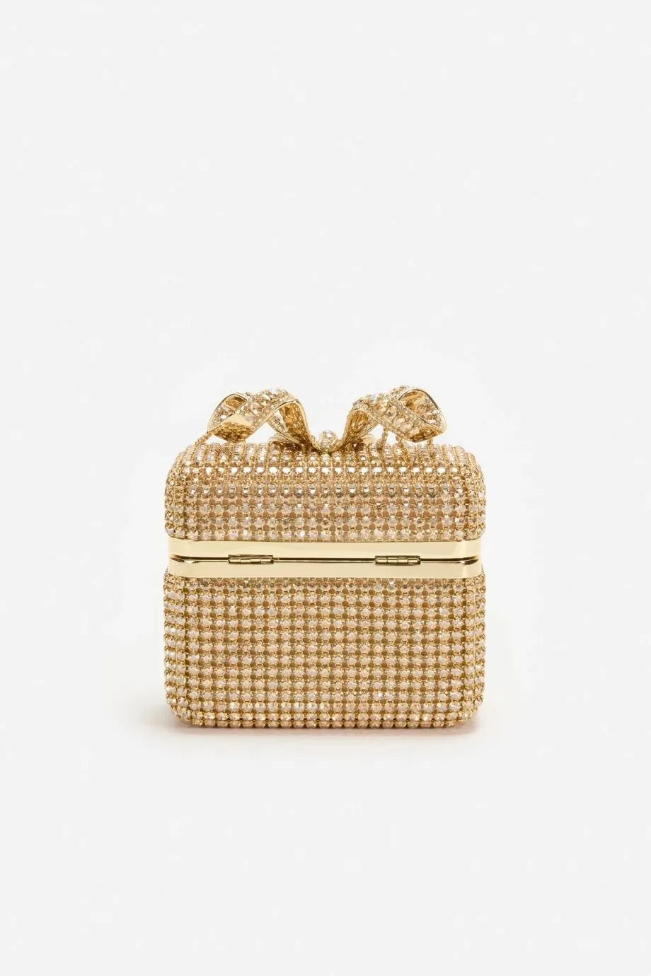 Crystal Vanity Case Mini Bag in Gold