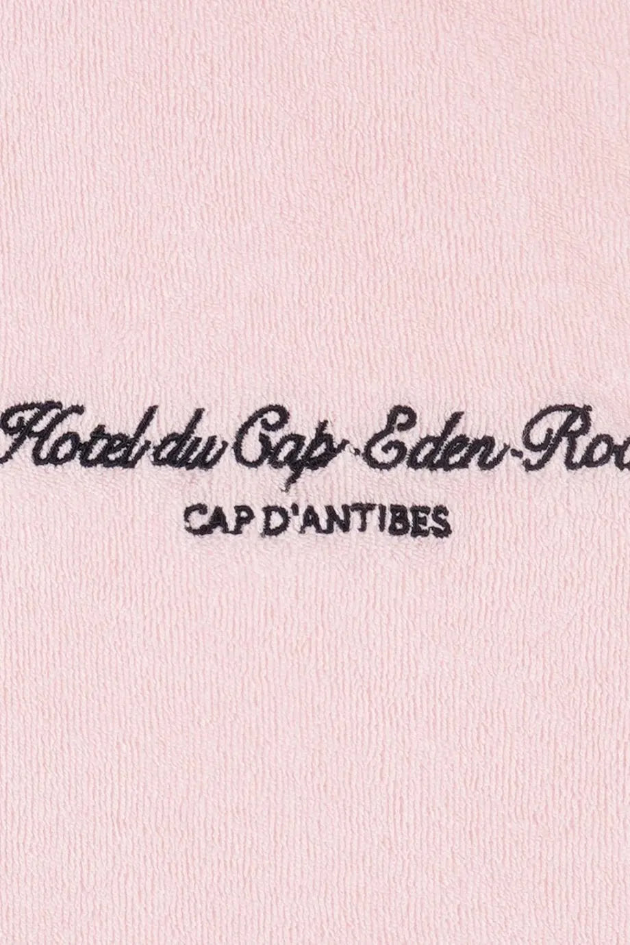 Eden Script Cotton Terry Polo T-Shirt in Pink