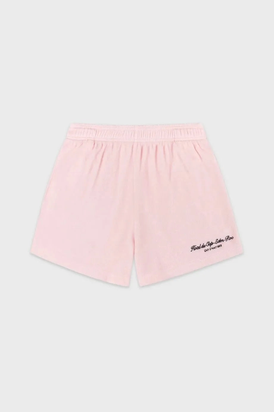 Eden Script Cotton Terry Shorts in Pink