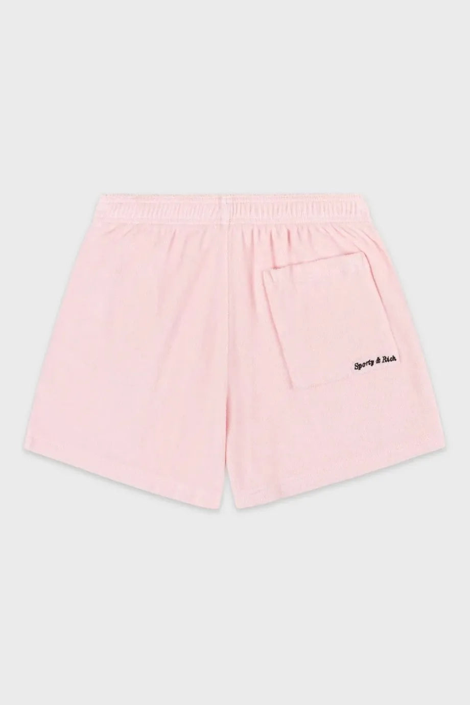 Eden Script Cotton Terry Shorts in Pink