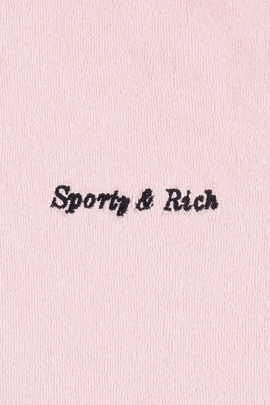 Eden Script Cotton Terry Shorts in Pink