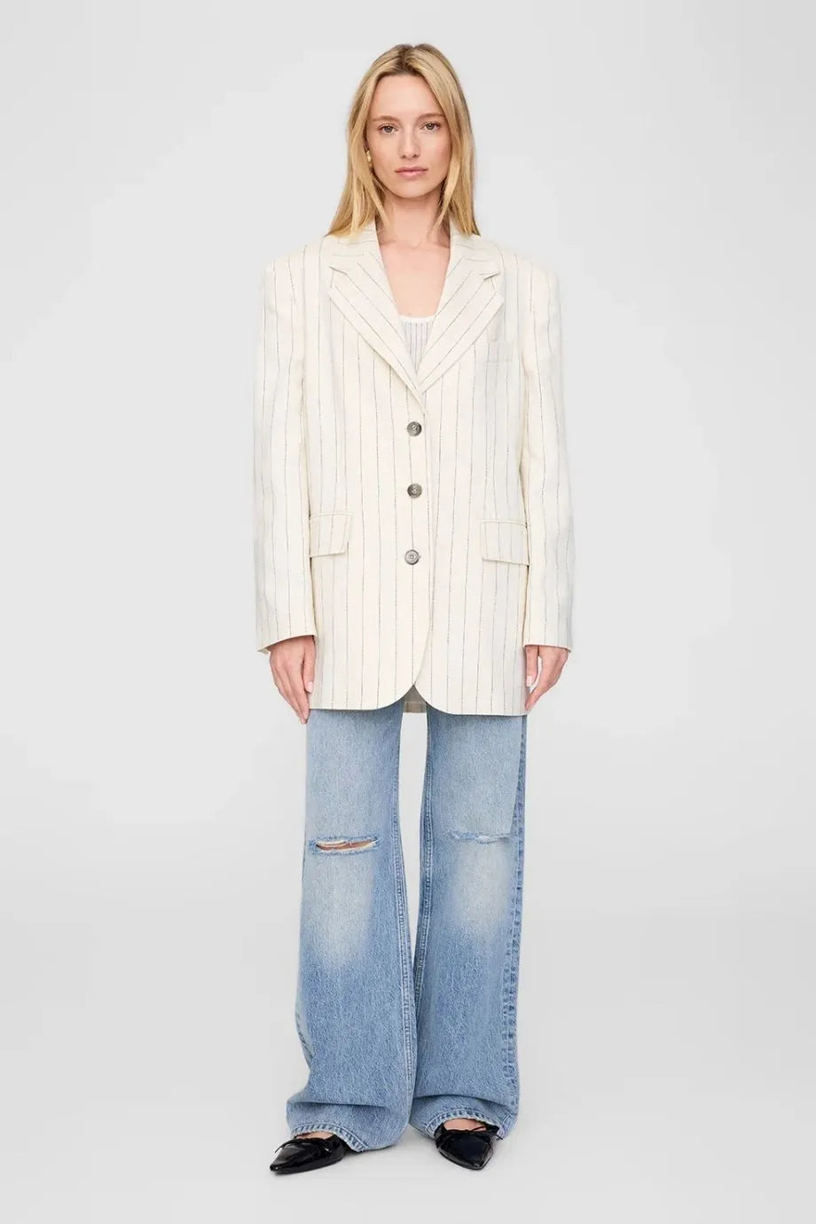 Sara Blazer in Cream