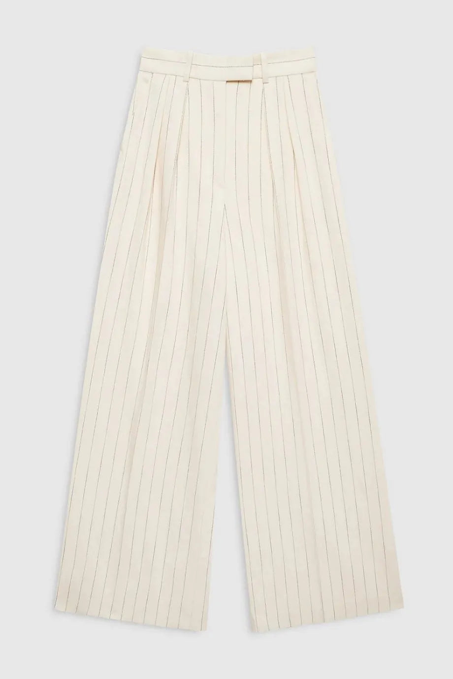 Lou Wide Legged Flared Trousers in Cream
