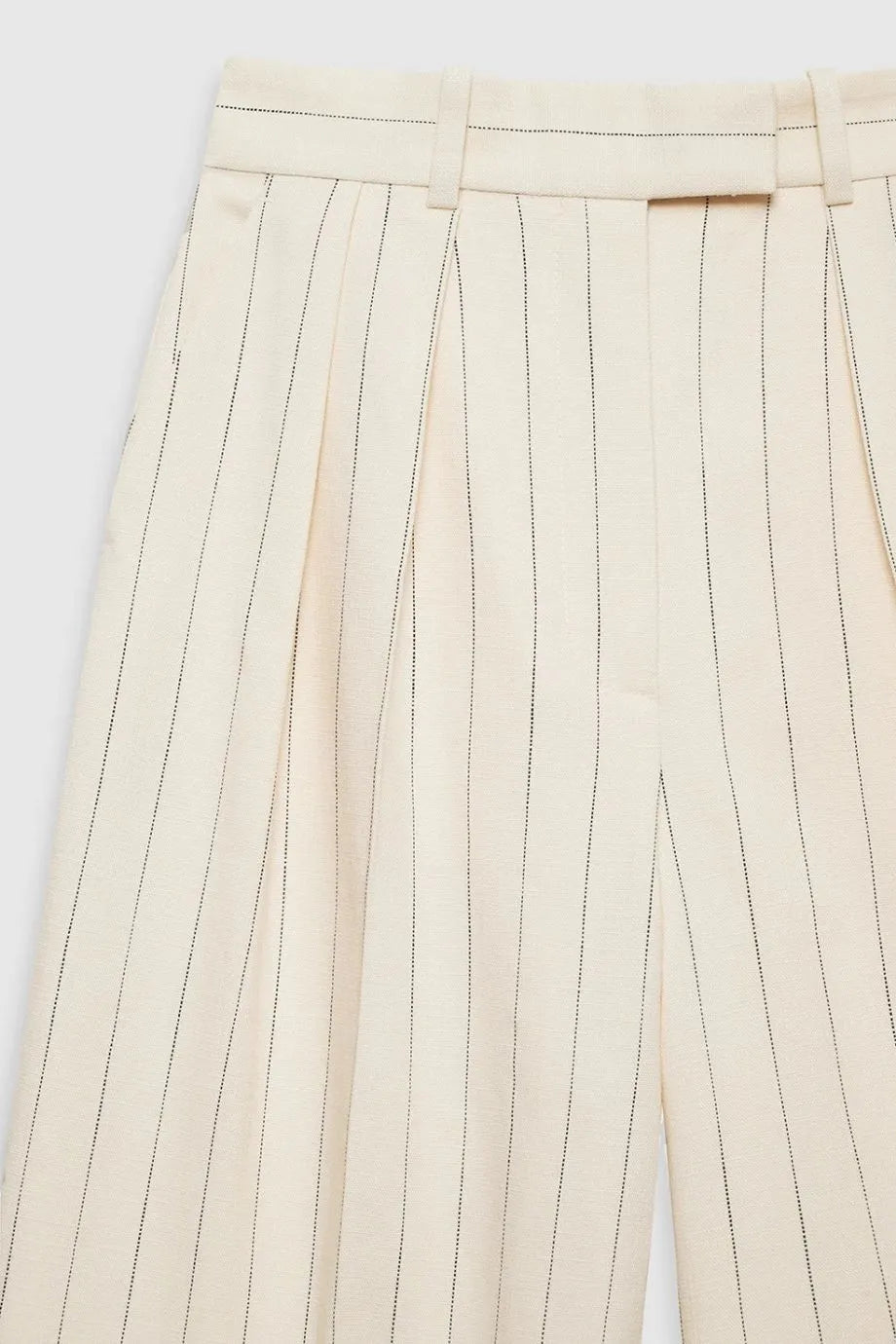 Lou Wide Legged Flared Trousers in Cream