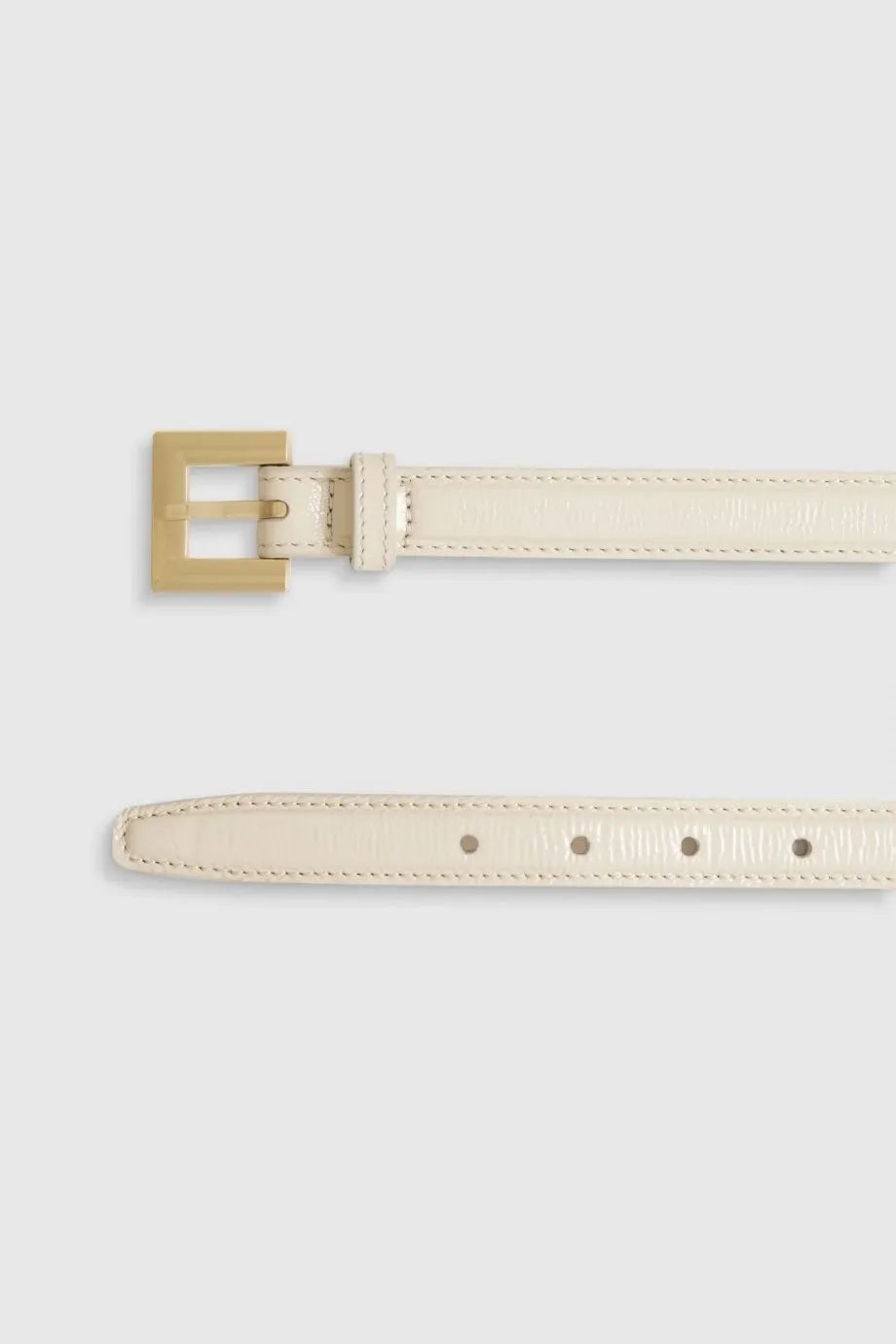 Nicola Leather Belt in Beige
