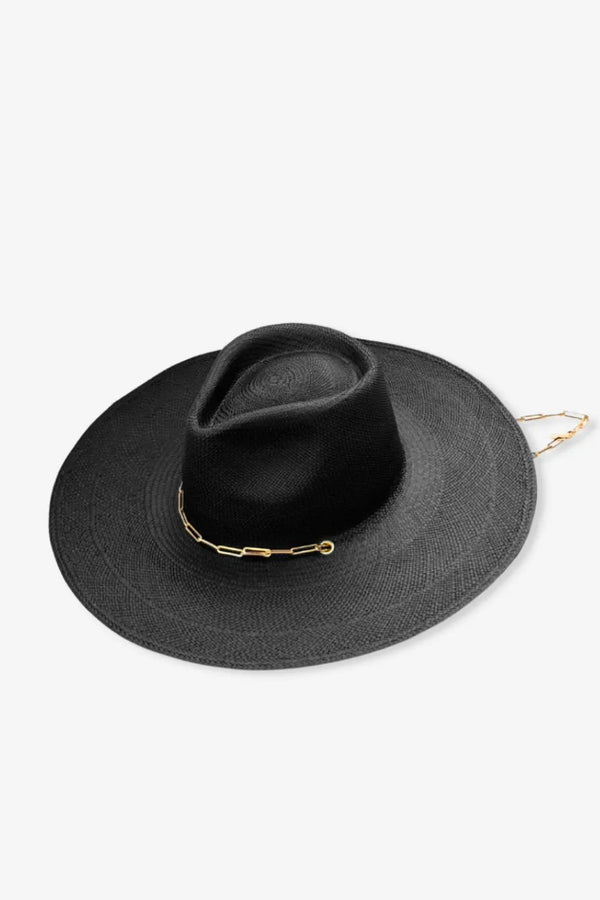 Livy Straw Hat in Black