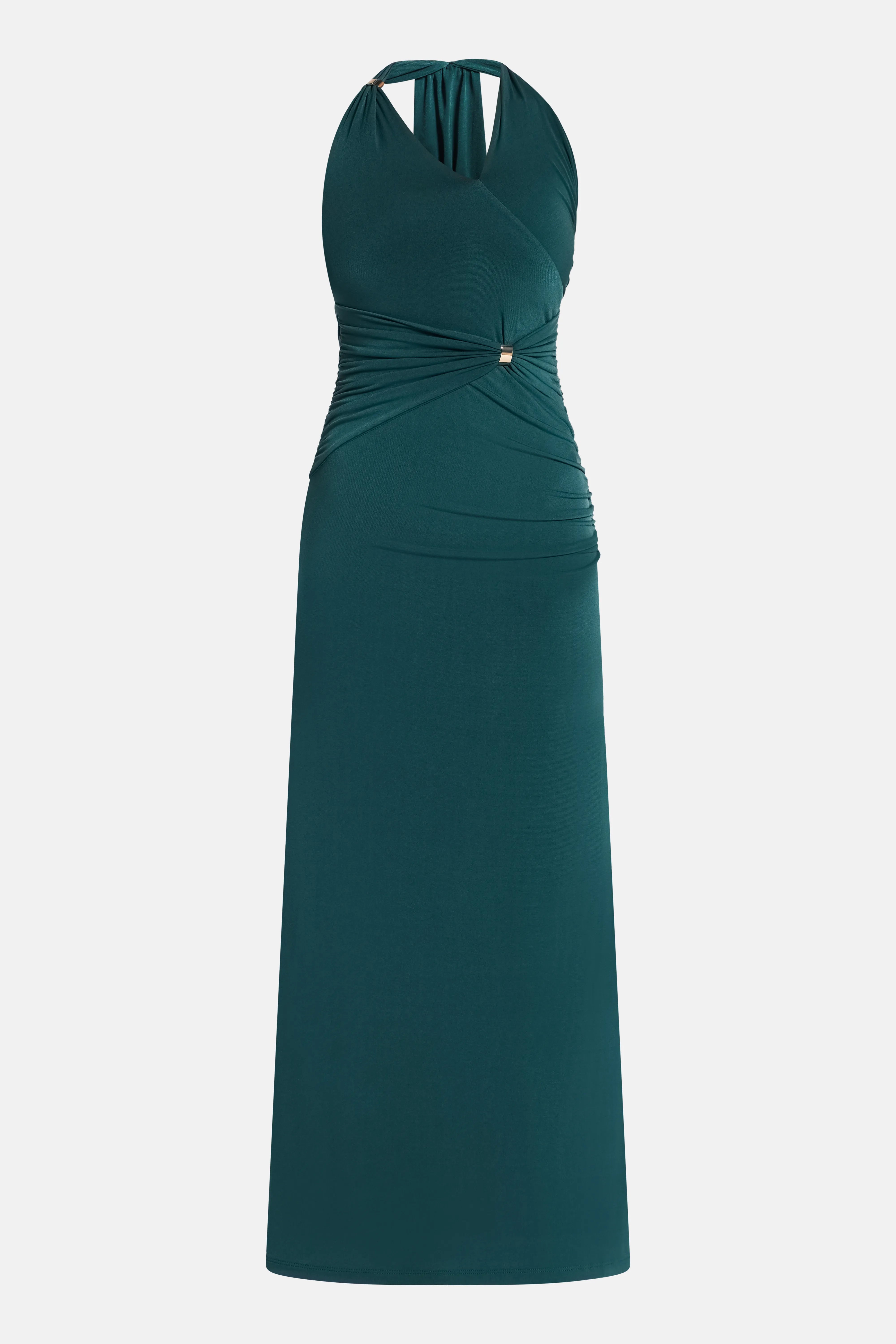 Shop the Aurora Halter Neck Knit Bandage Maxi Dress in Green Shop the Aurora Halter Neck Knit Bandage Maxi Dress in Green