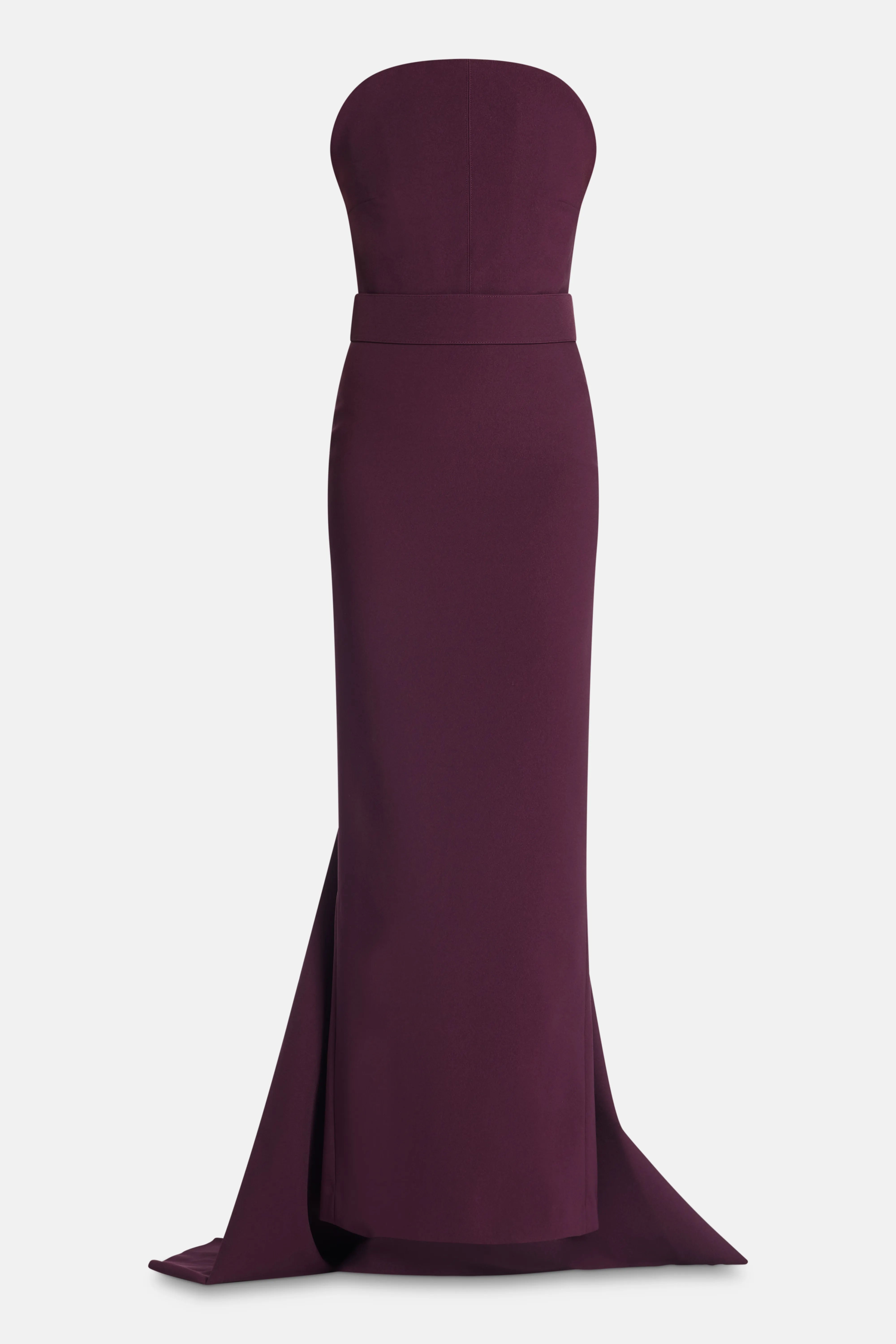Buy Solace London's Citra Evening Gown in Burgundy