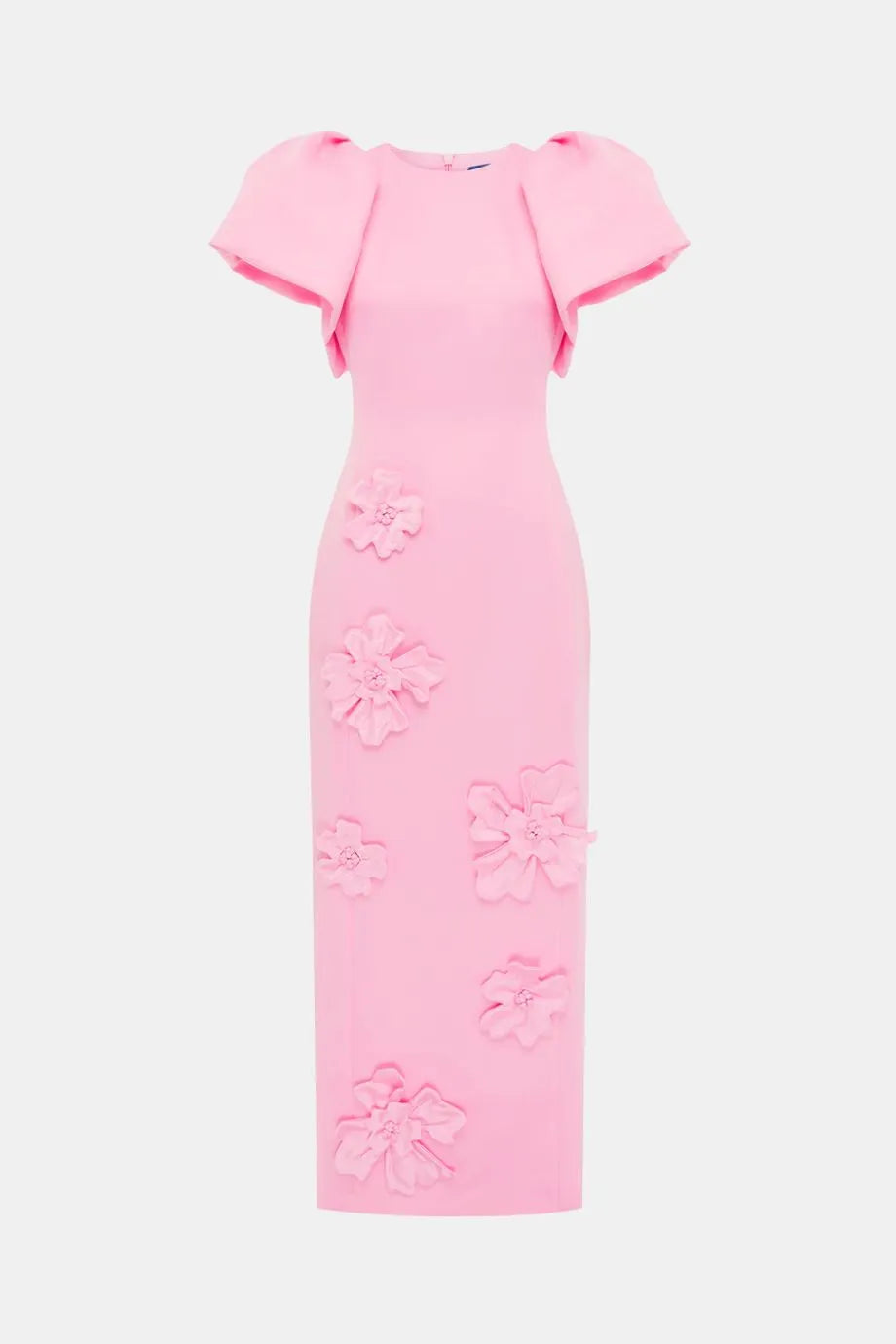 Lucinda Floral Applique Maxi Dress in Pink