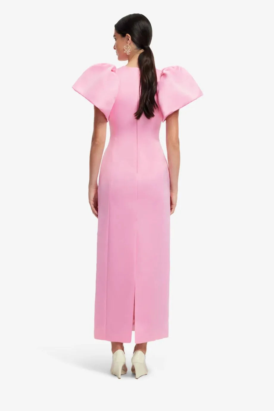 Lucinda Floral Applique Maxi Dress in Pink