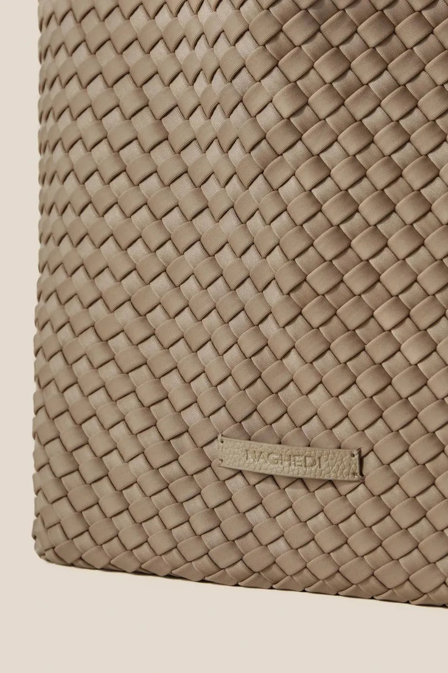 Jetsetter Woven Large Tote Bag in Beige