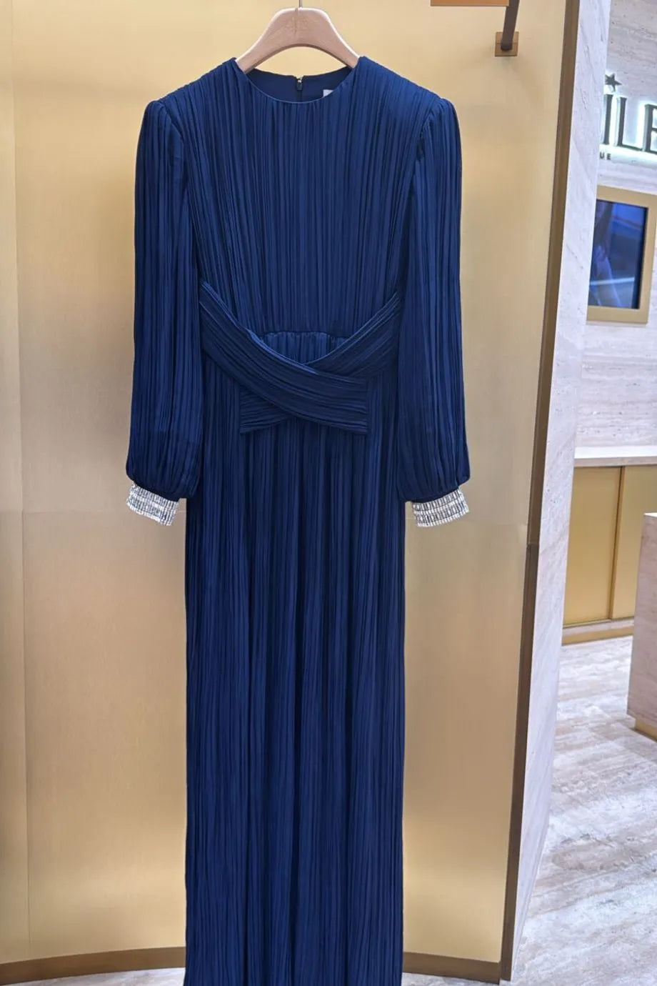 Danita Embellished Evening Dress in Blue