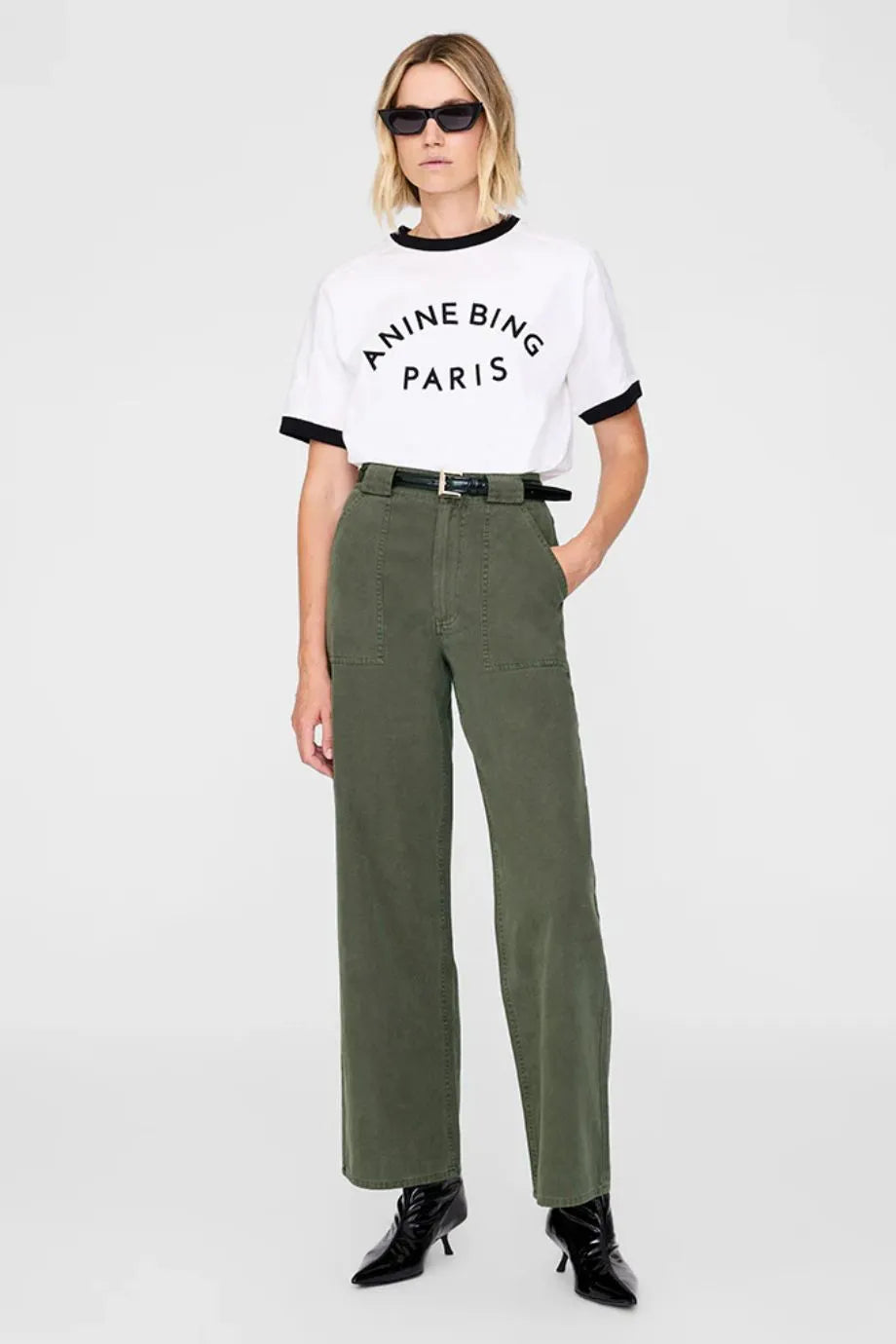 Grayson Cotton Cargo Pants in Green