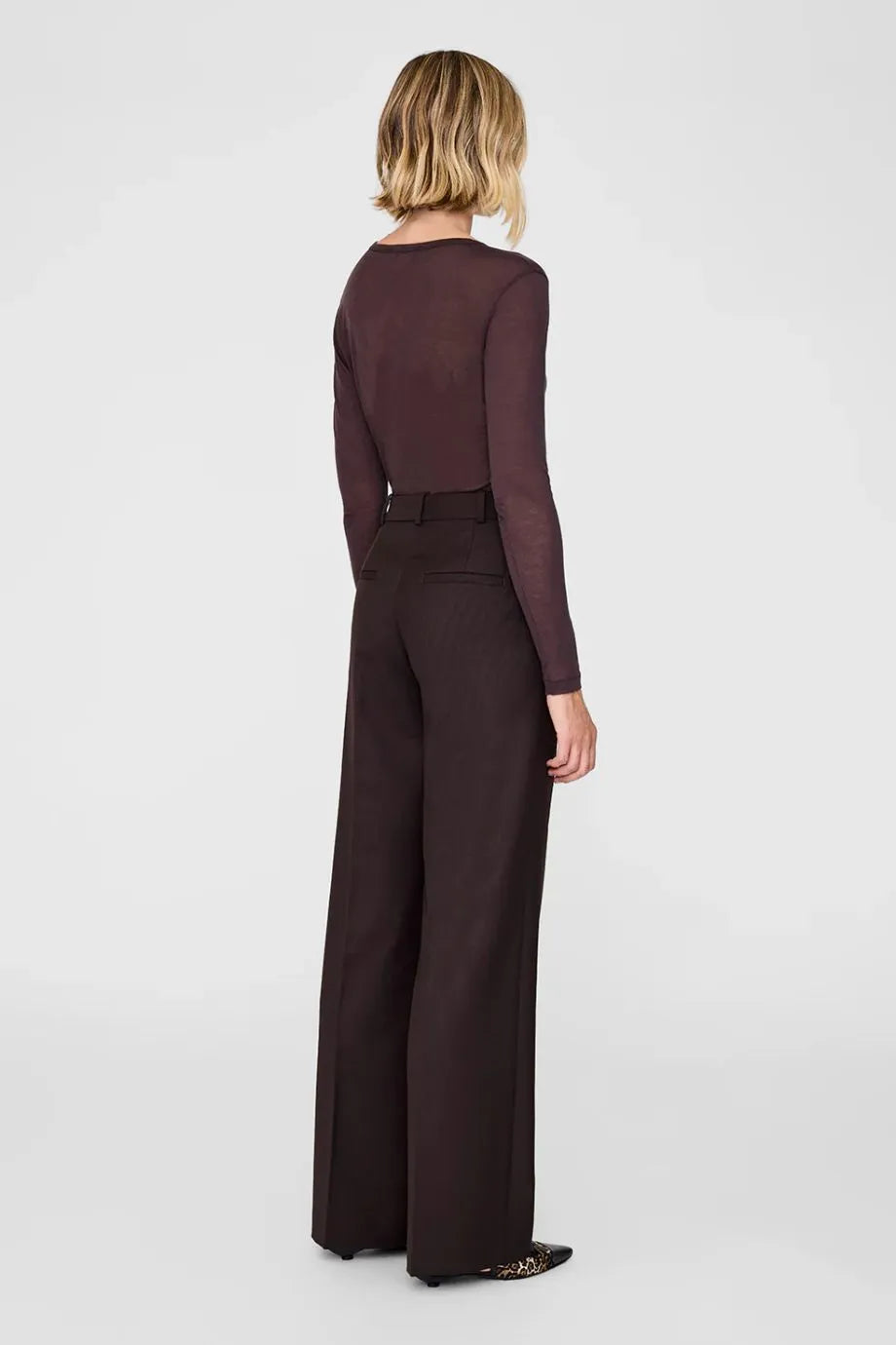 Trent Wool Trousers in Brown