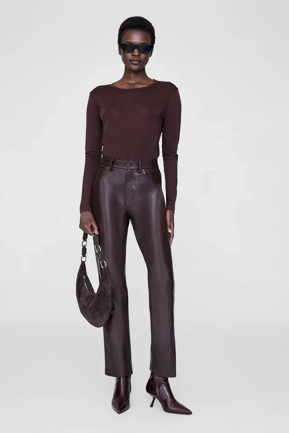 Sylvie Wool Top in Brown