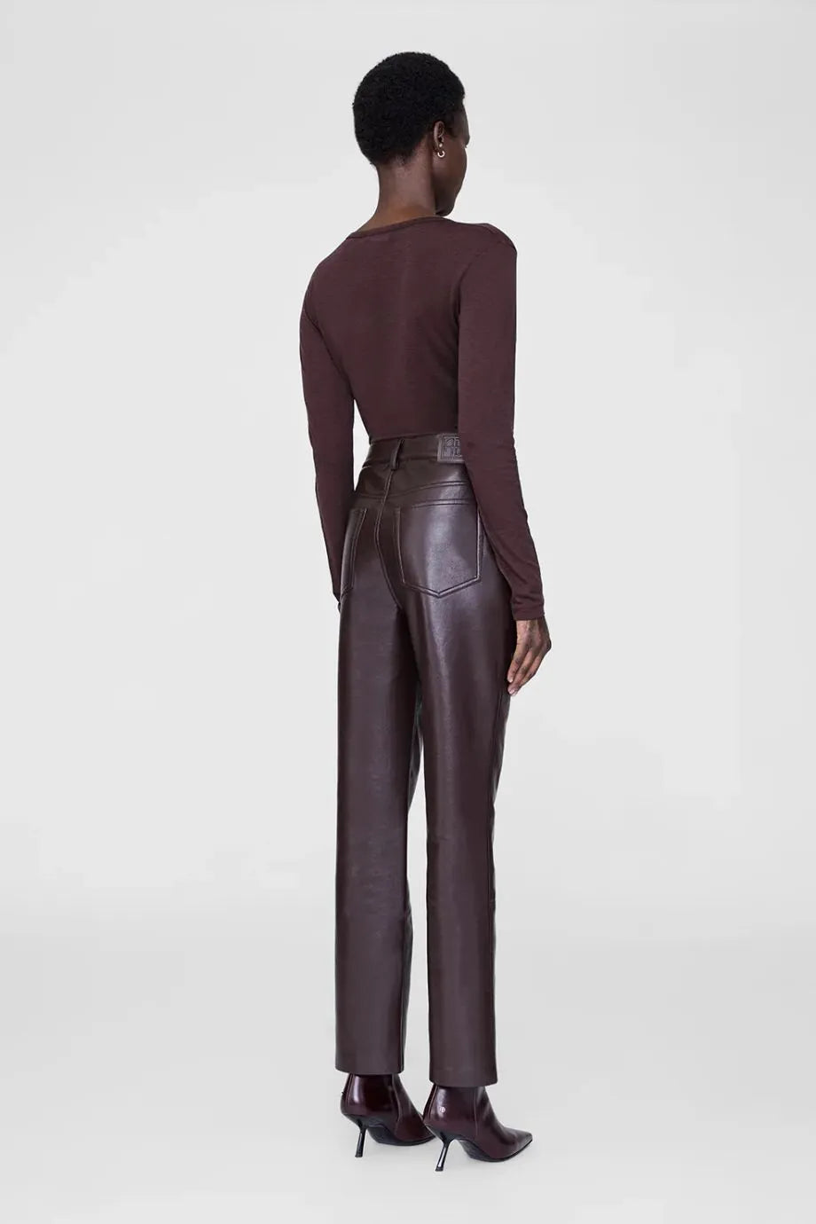 Sylvie Wool Top in Brown