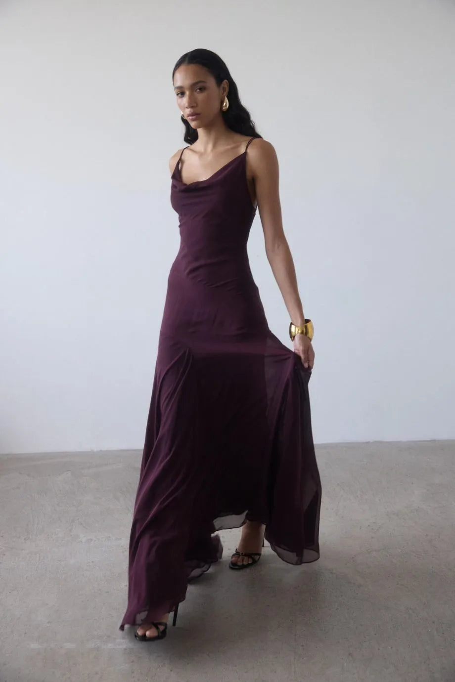 Attica Sleevleess Maxi Dress in Burgundy