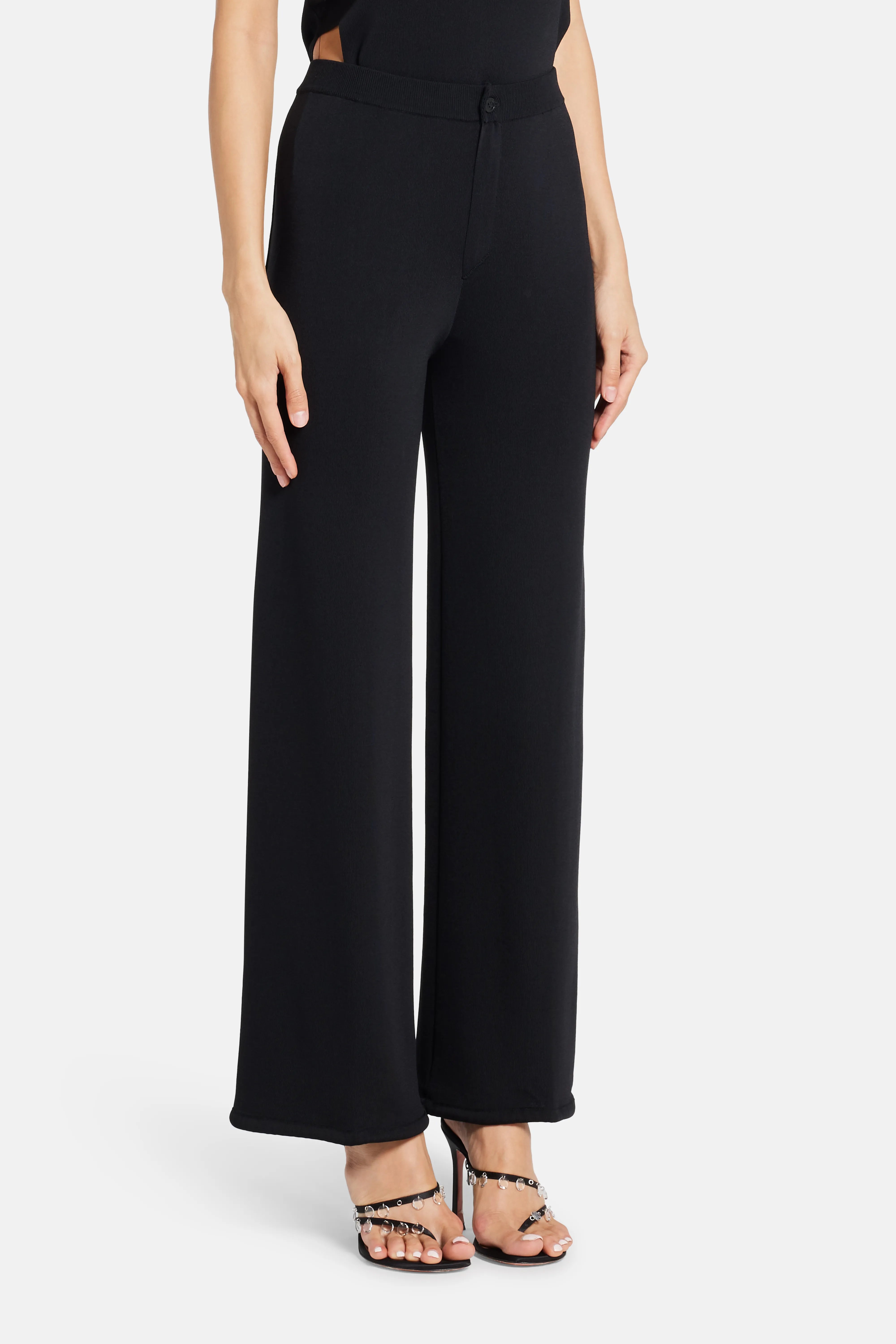 Jabber Knit Trousers in Black