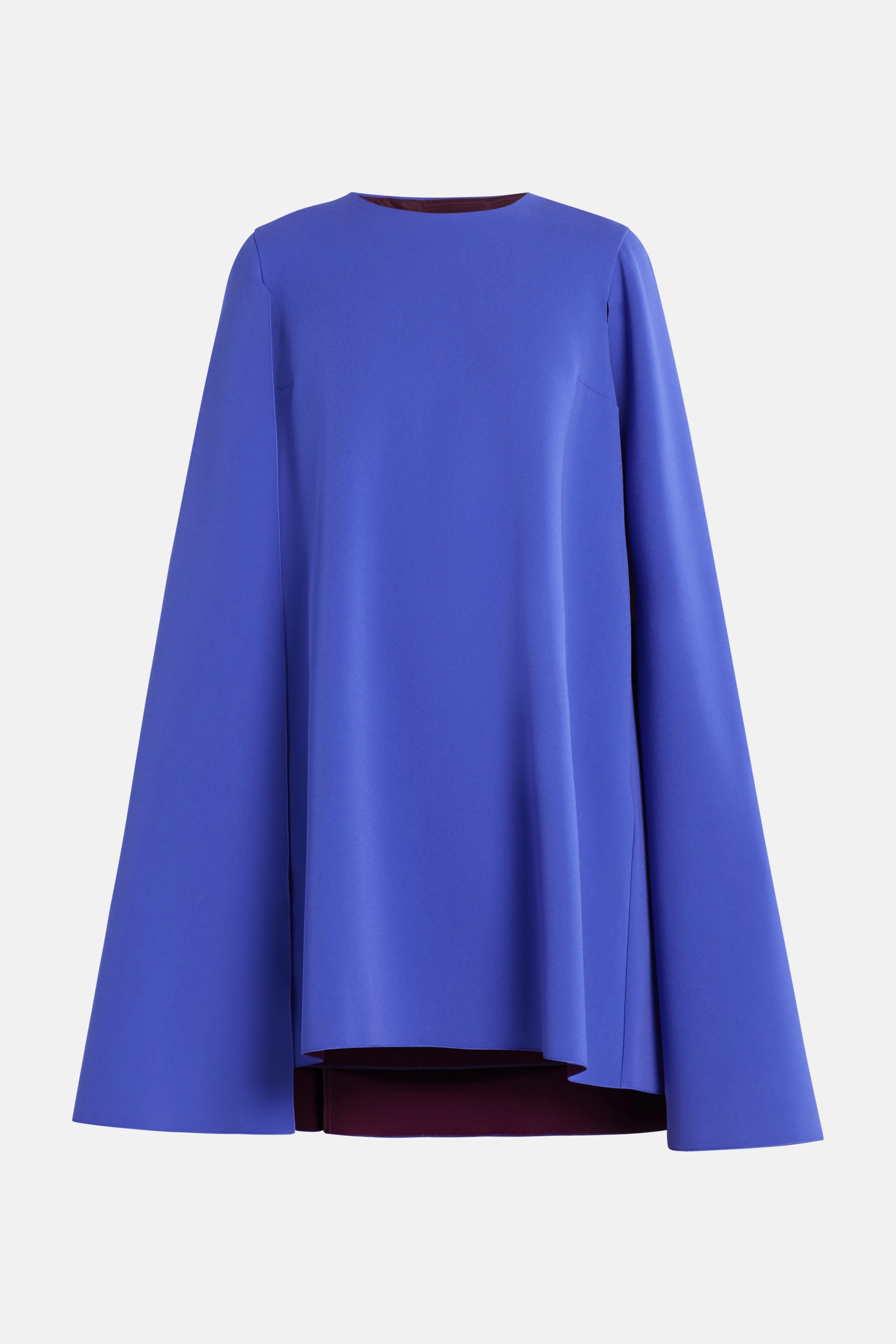 فستان تويغي قصير بأكمام واسعة باللون الأزرق