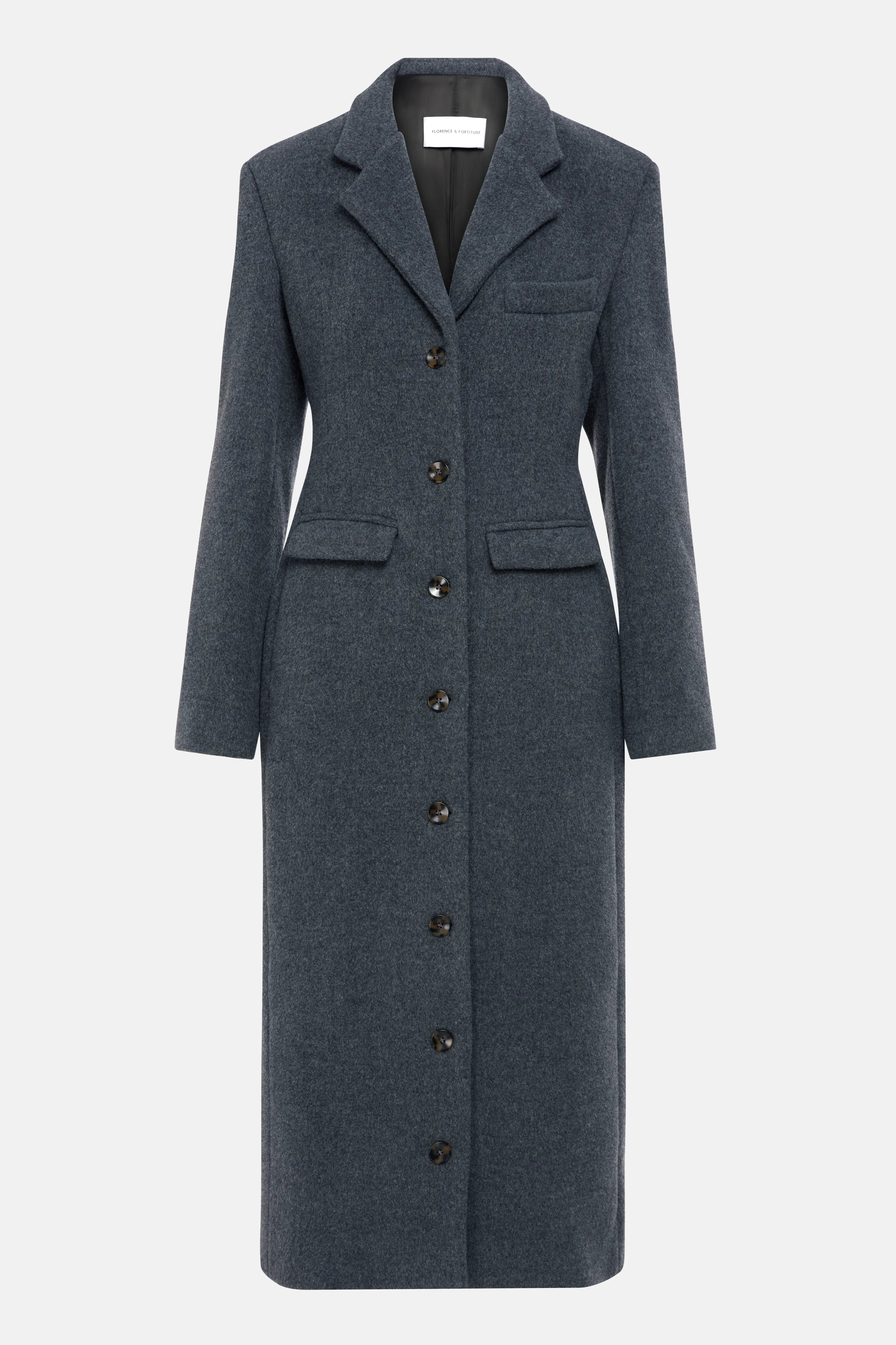 Austen Wool Winter Coat in Grey