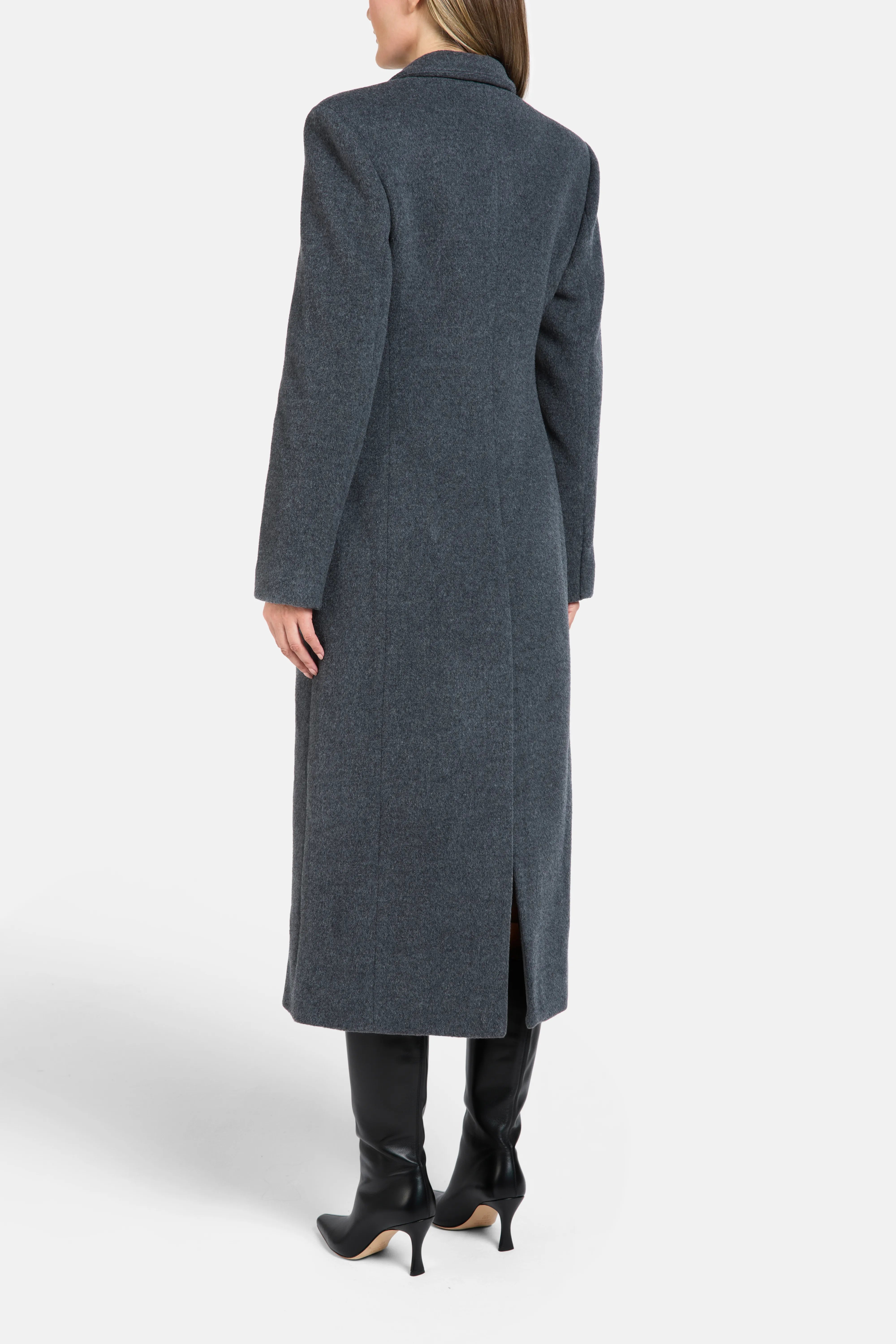 Austen Wool Winter Coat in Grey
