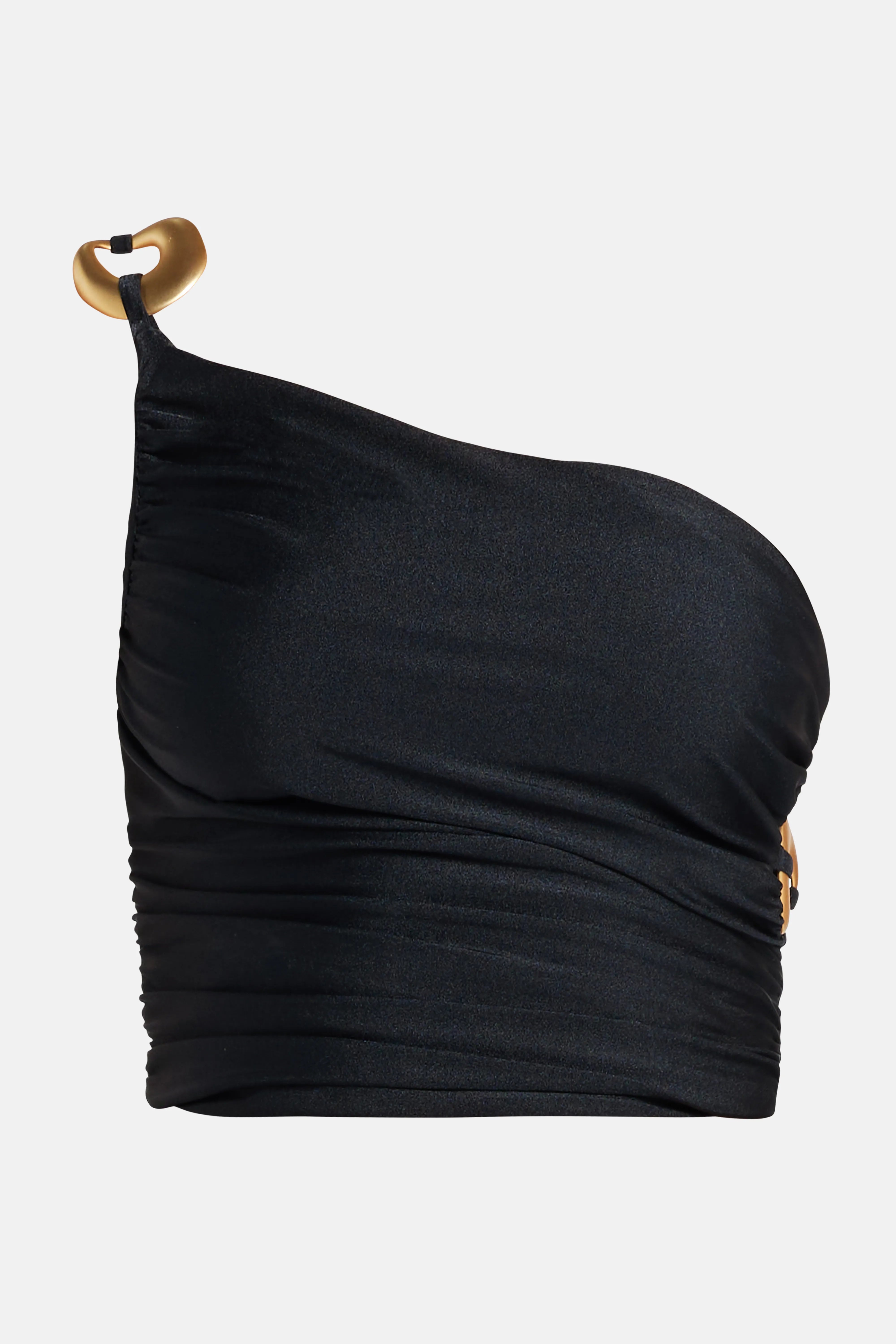 Bacilica One Shoulder Top in Black