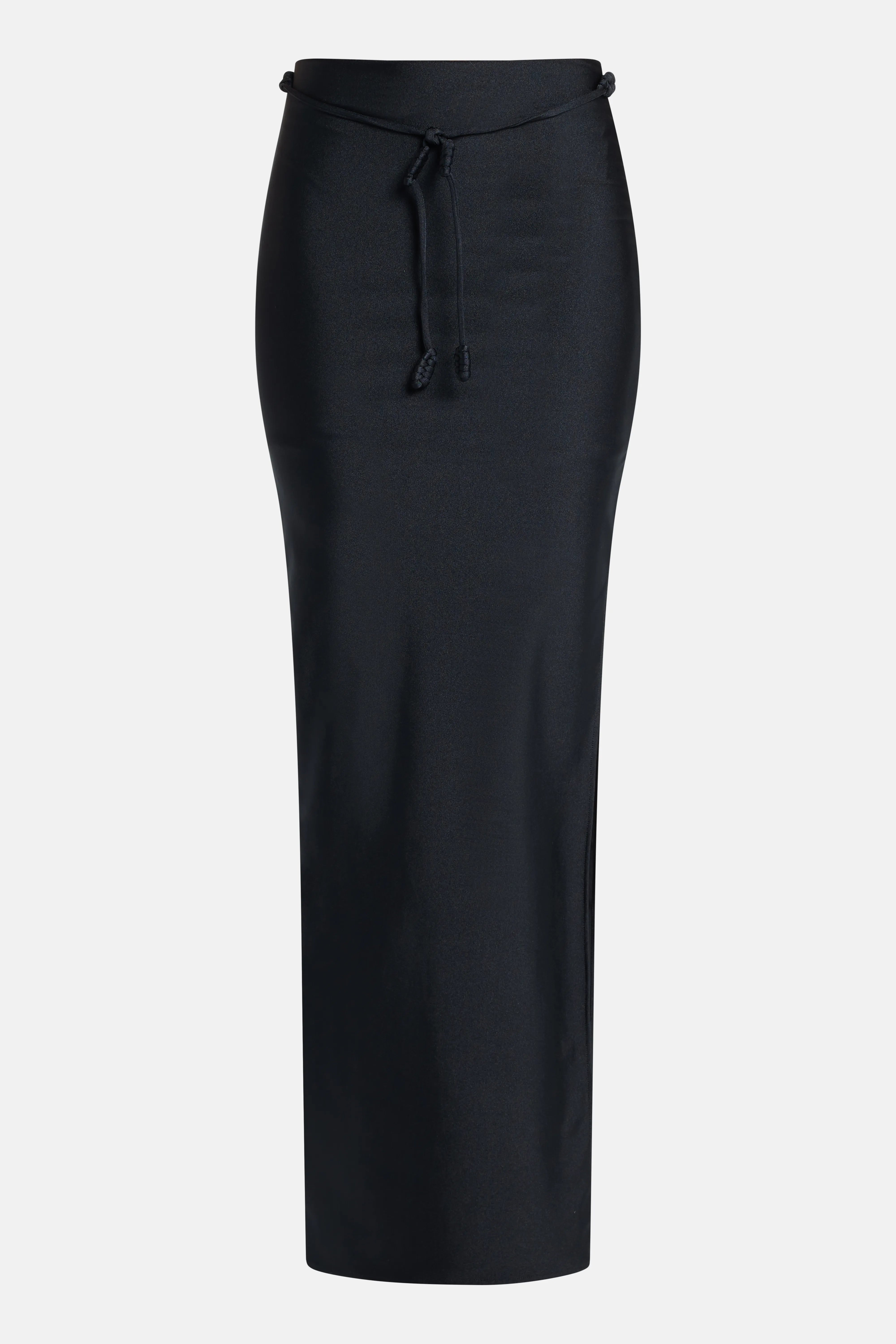 Pitaya Belted Maxi Skirt in Black