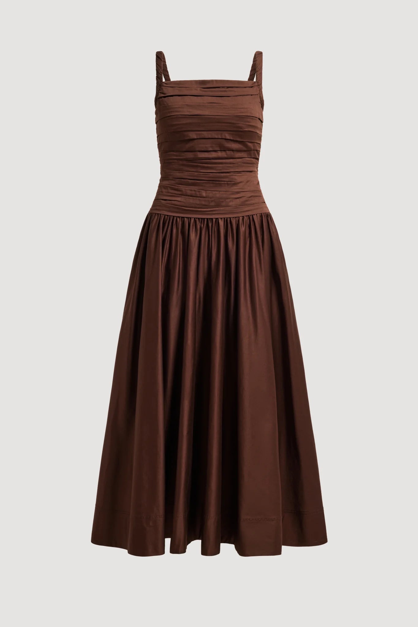 Star Sleeveless Midi Dress Brown