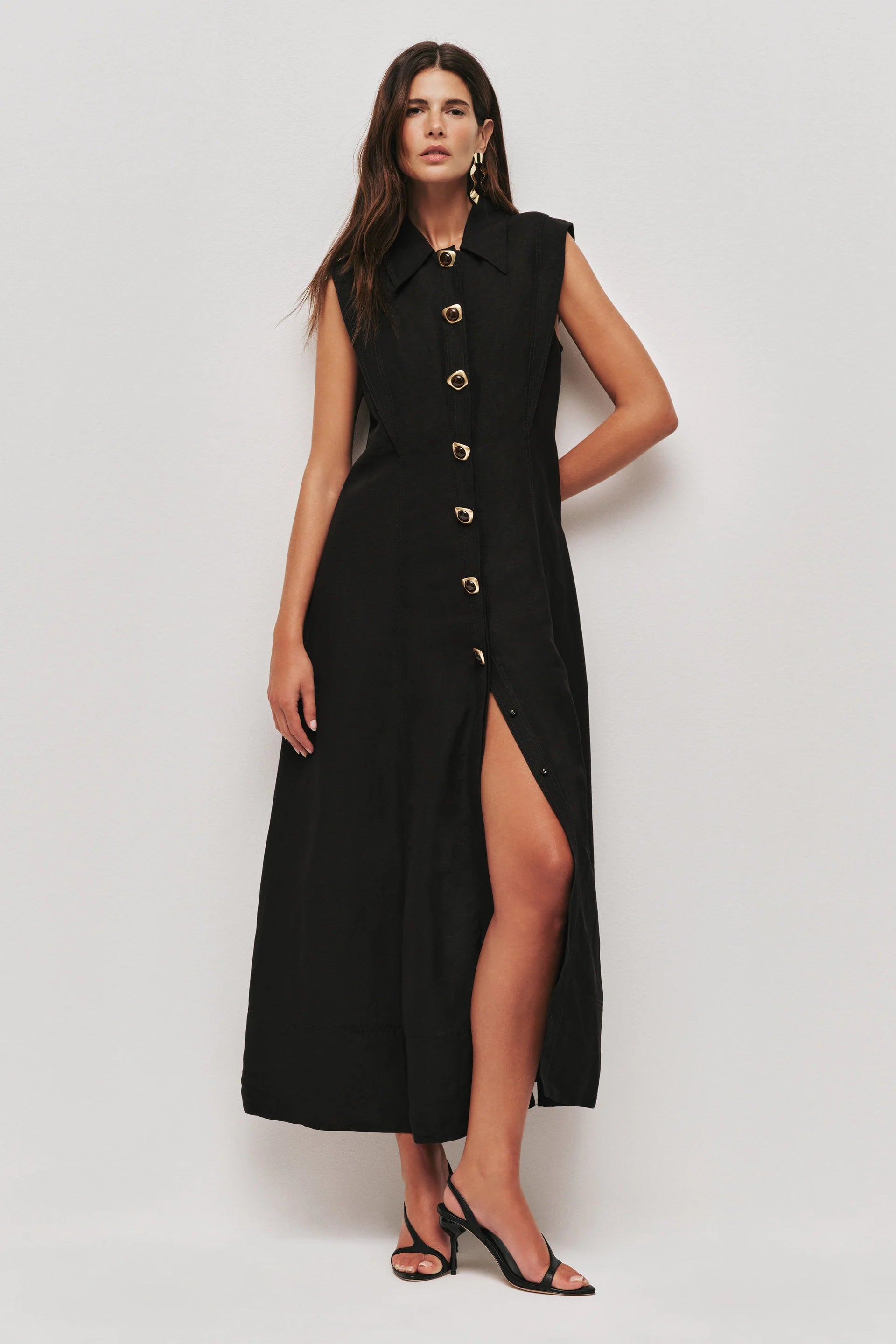 Sacha Midi Dress In Black