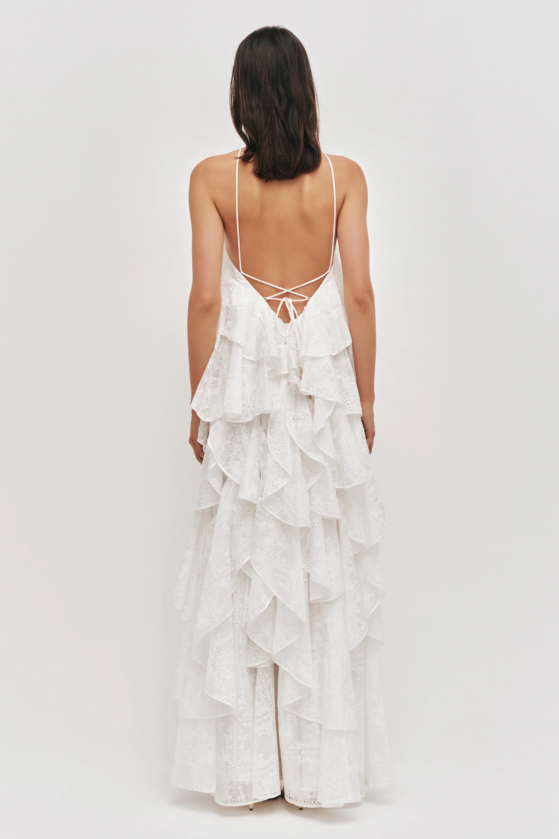 Merritt Embroidered Maxi Dress In White