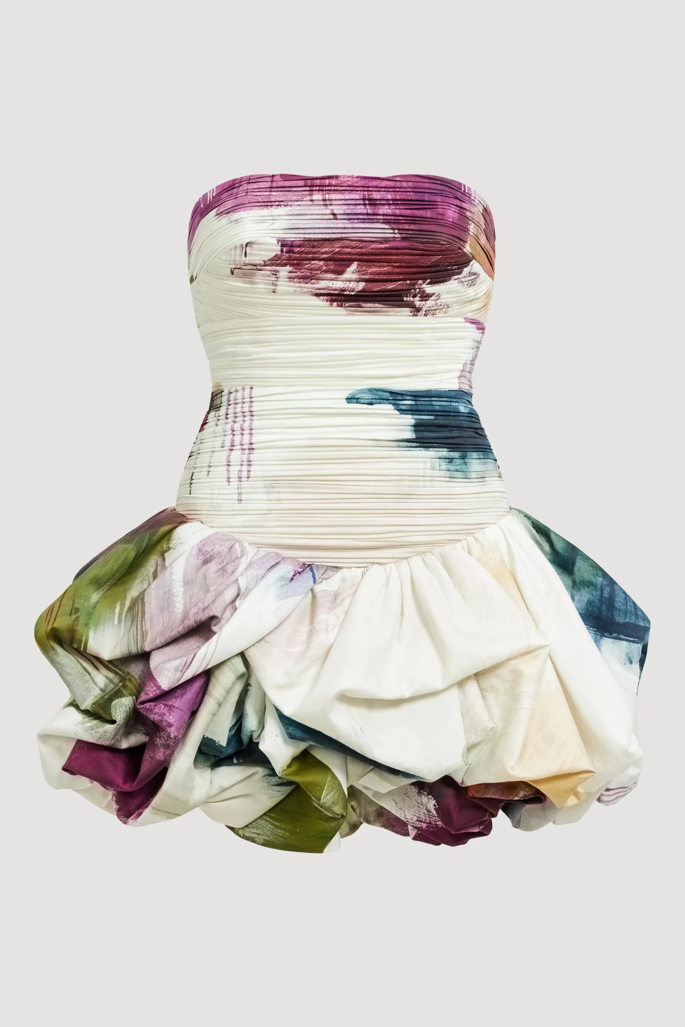 Violette Bubble Hem Mini Dress In White