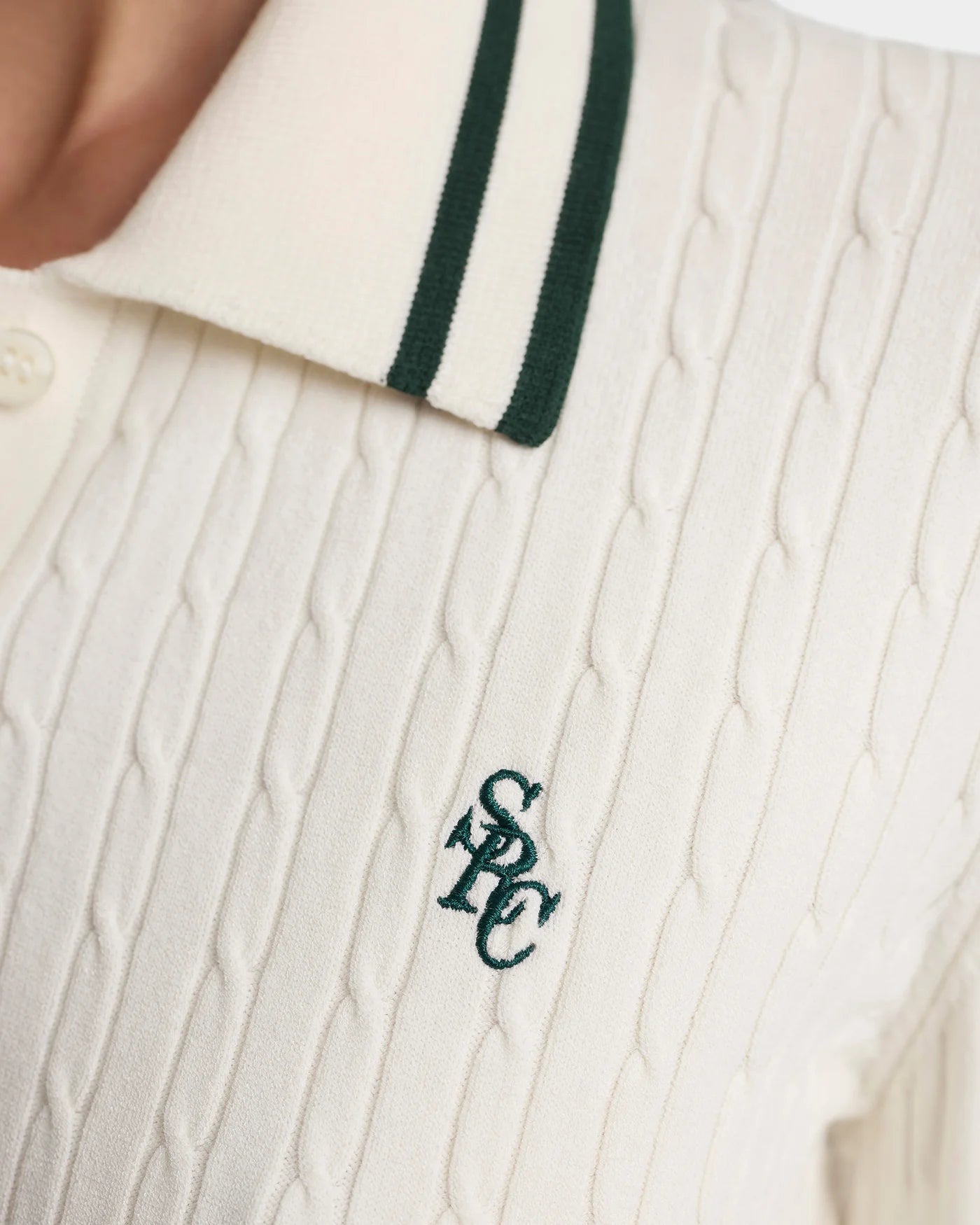 SRC Cable LS Polo T-Shirt in Beige