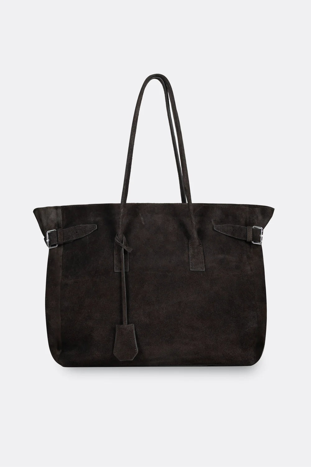 Rocco Suede Shoulder Bag in Brown
