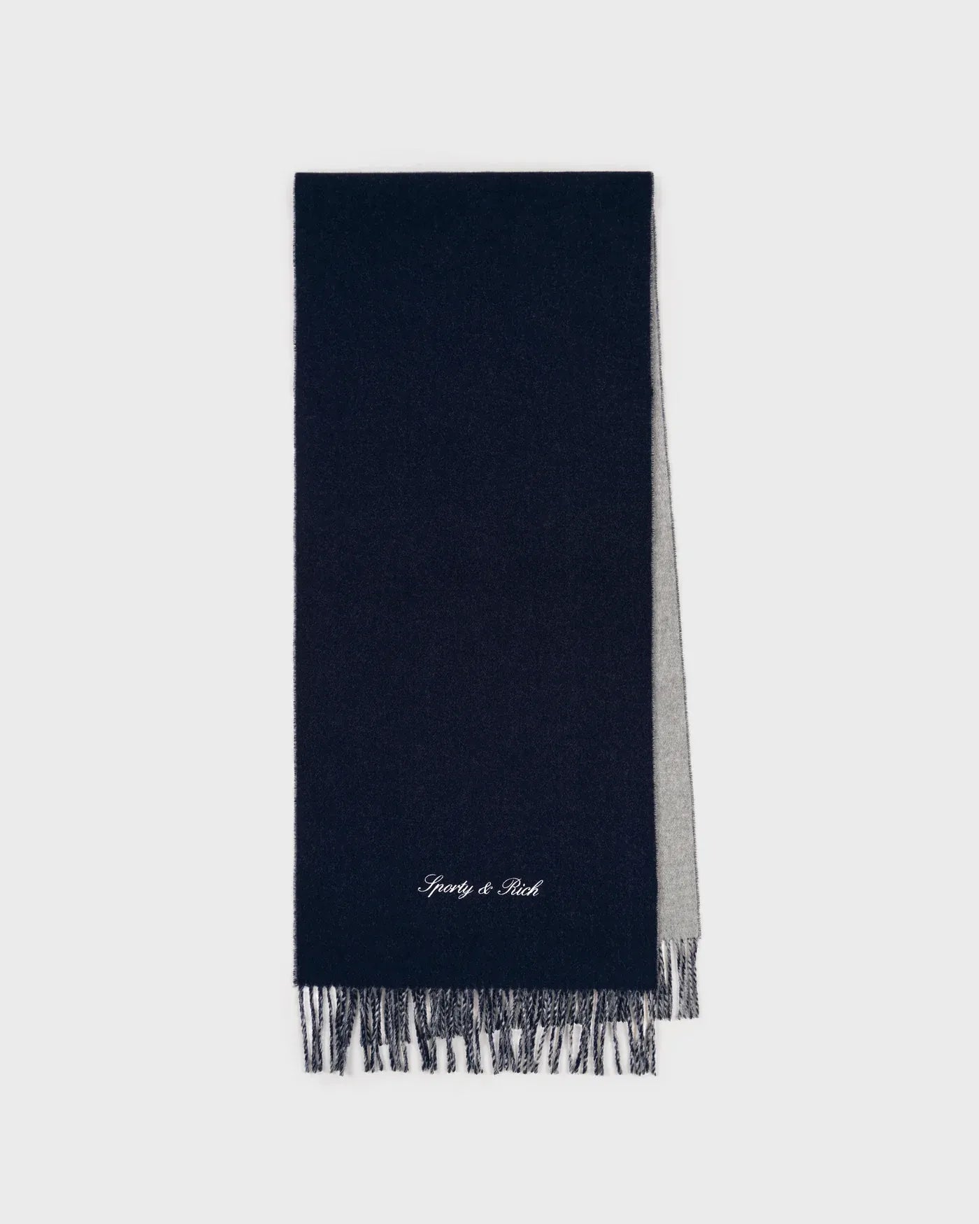 Signature Logo Duo Wool Scarf in Blue
