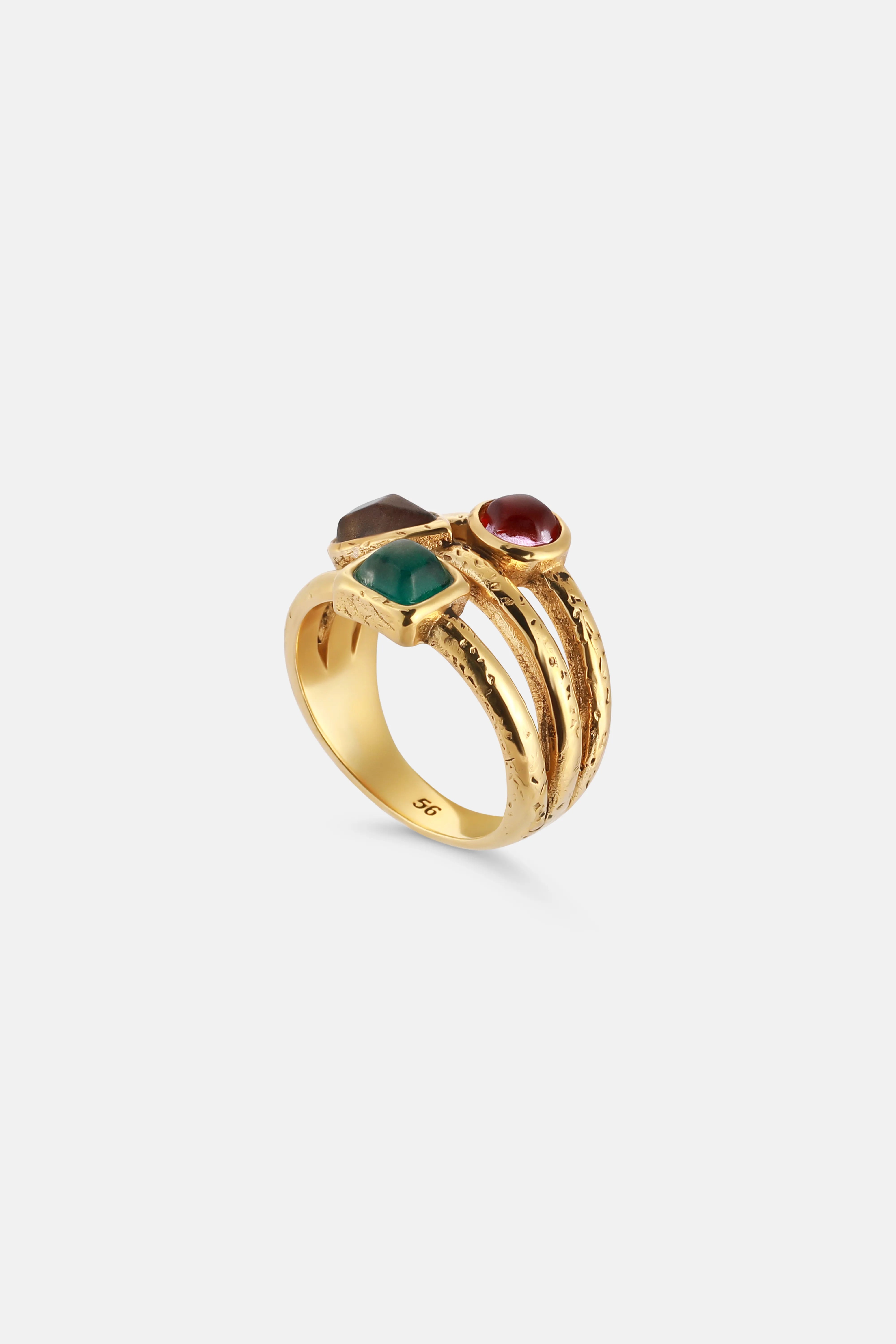 Mini Cabochons Ring in Gold