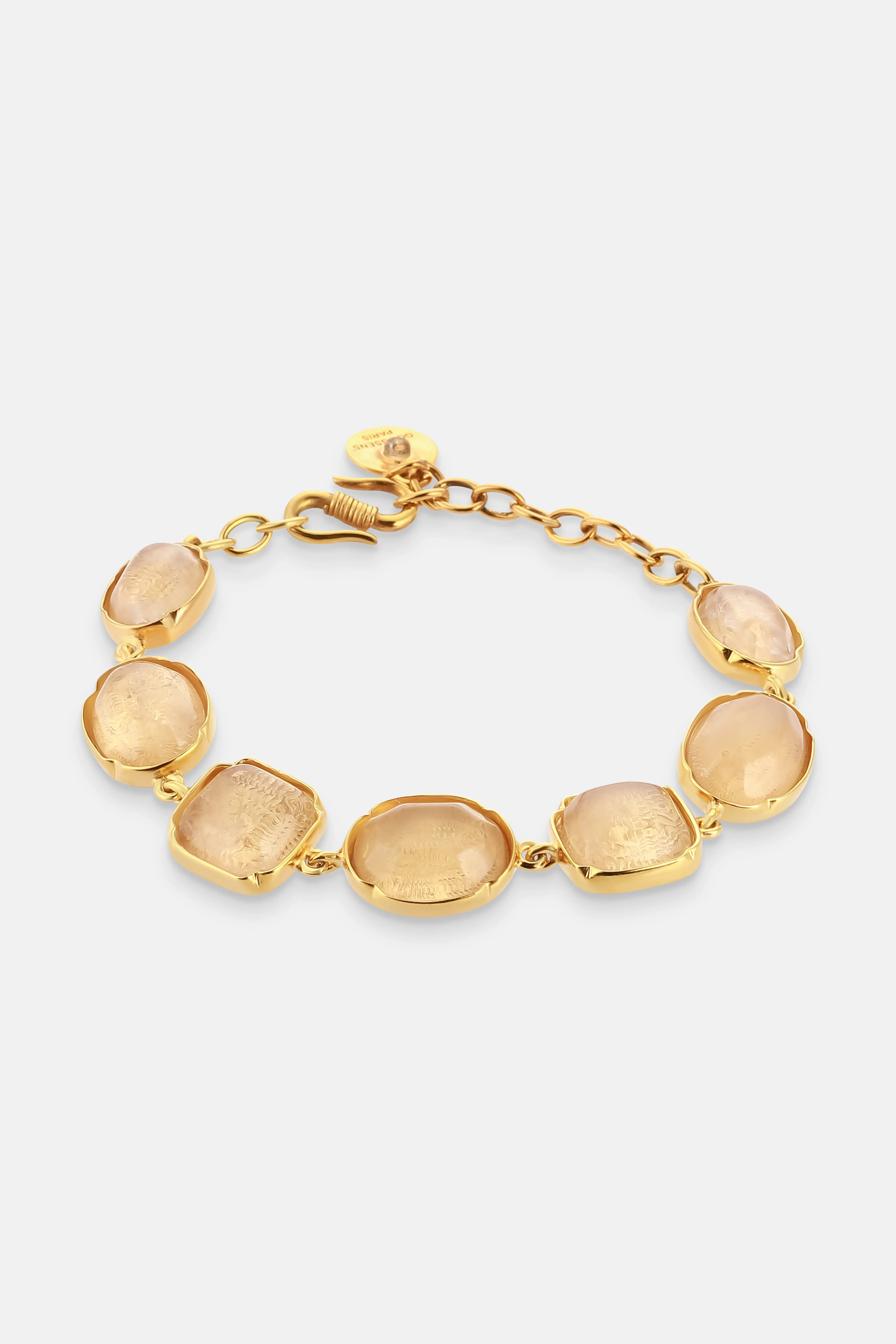 Souple Cabochons Bracelet in Gold
