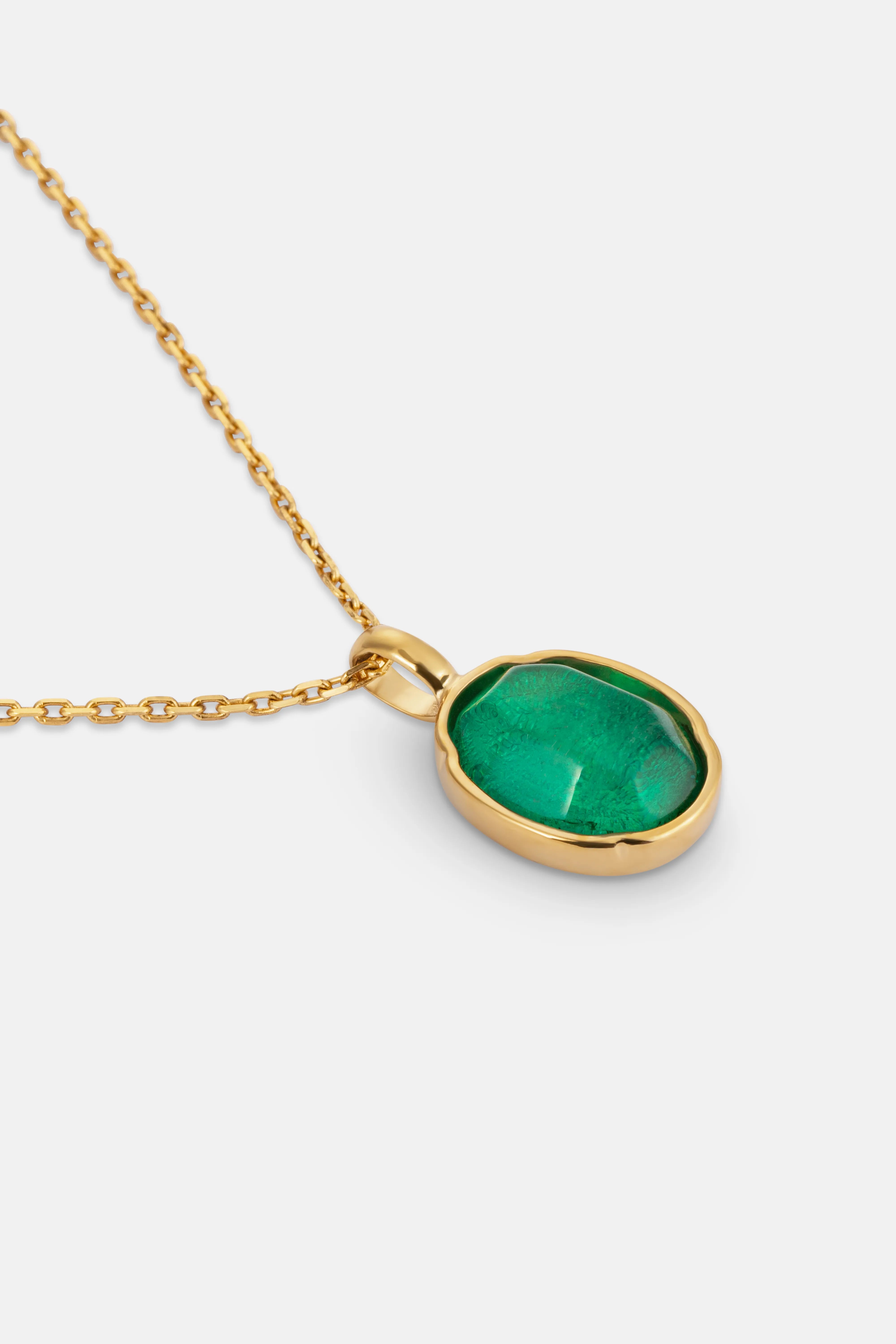 Pendent Cabochons Necklace in Green