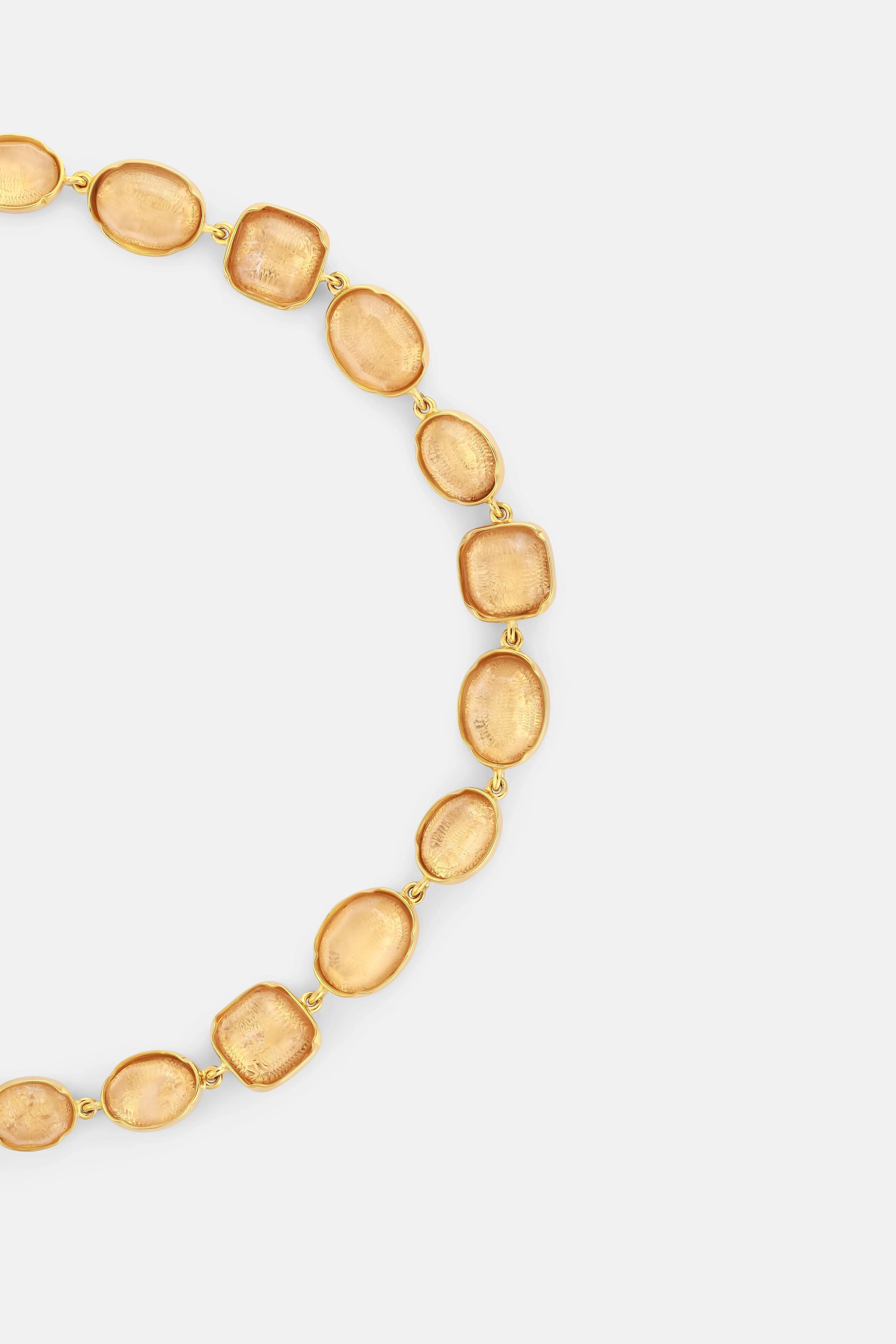 Cabochons Necklace in Gold