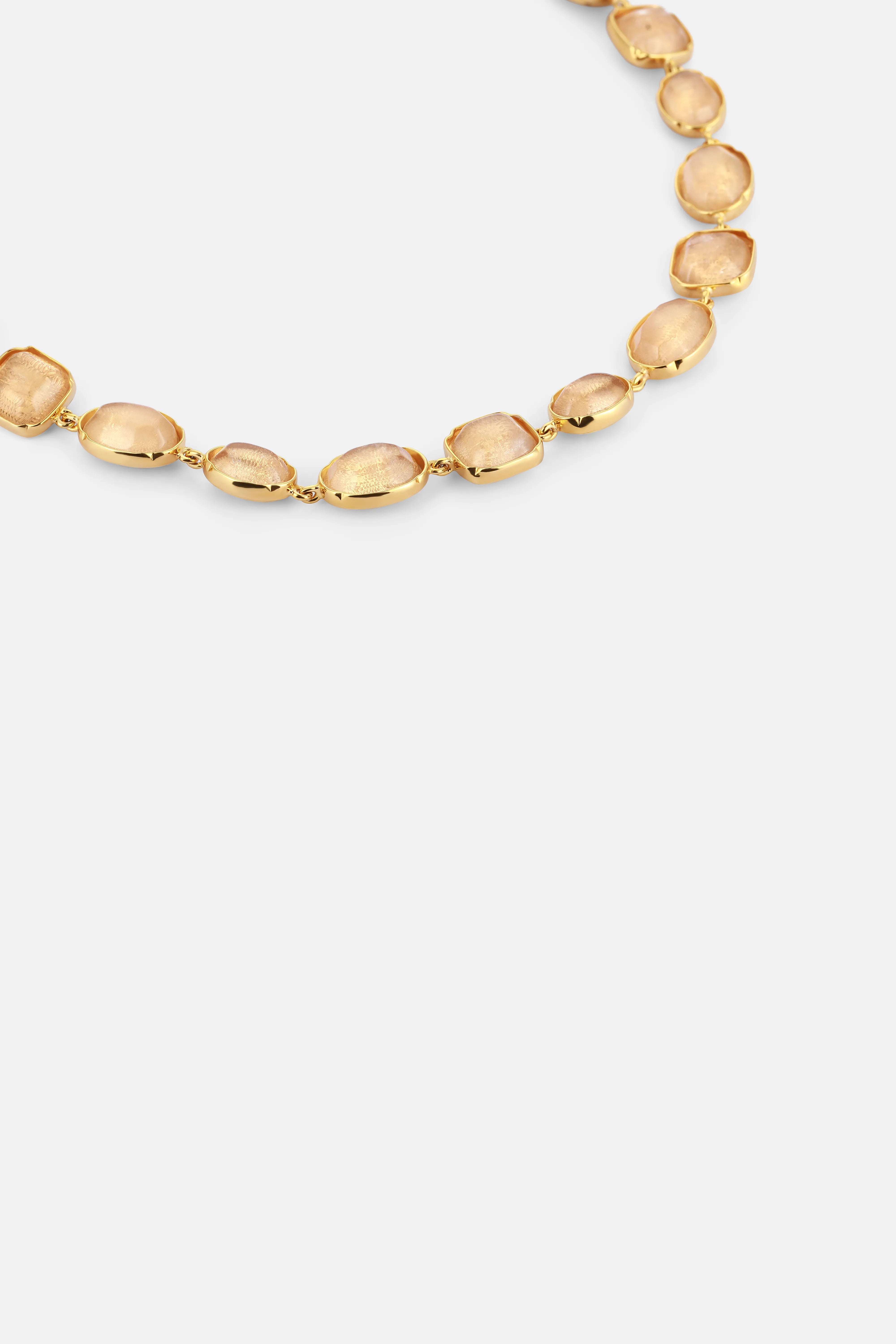 Cabochons Necklace in Gold
