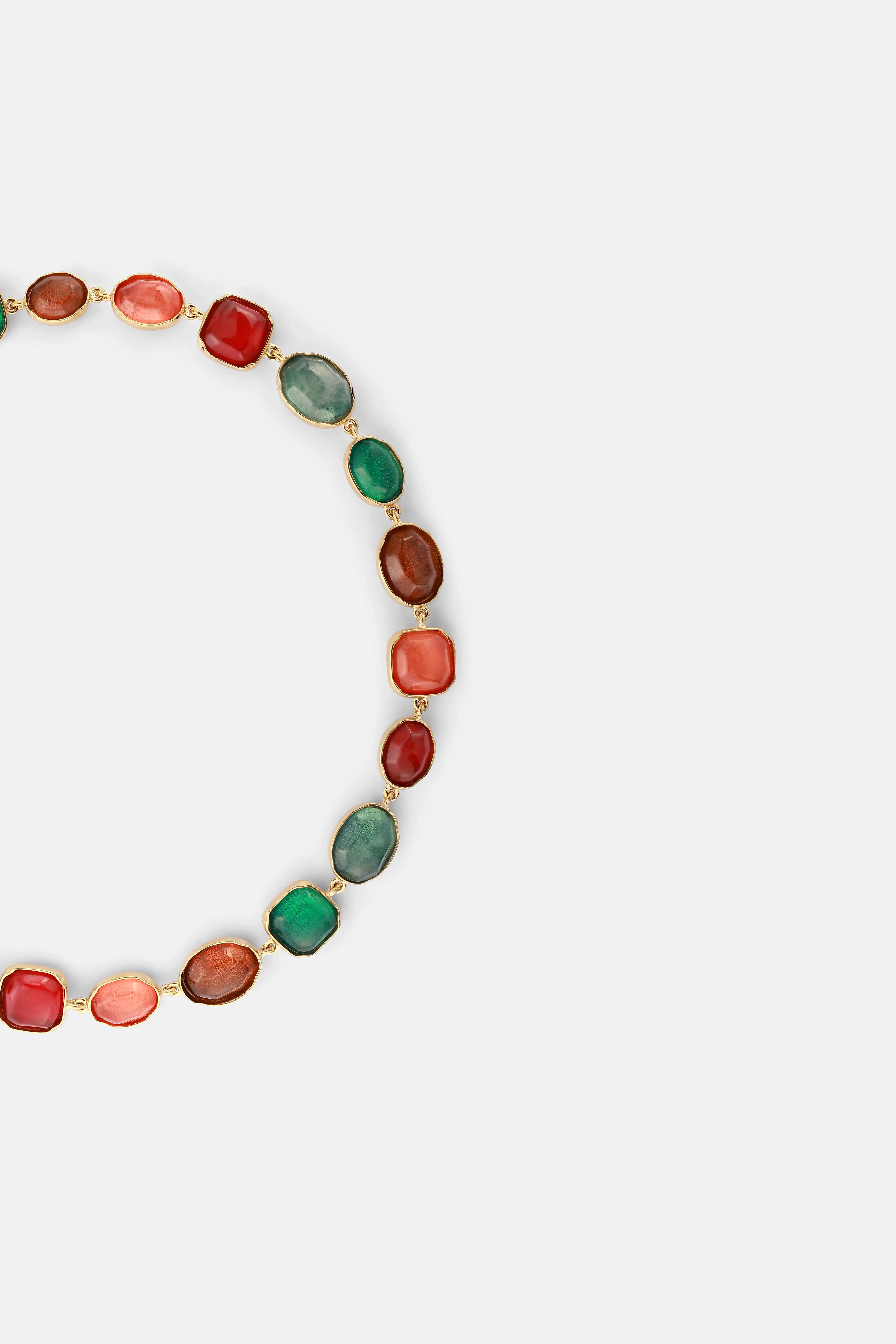 Cabochons Necklace in Multicolor
