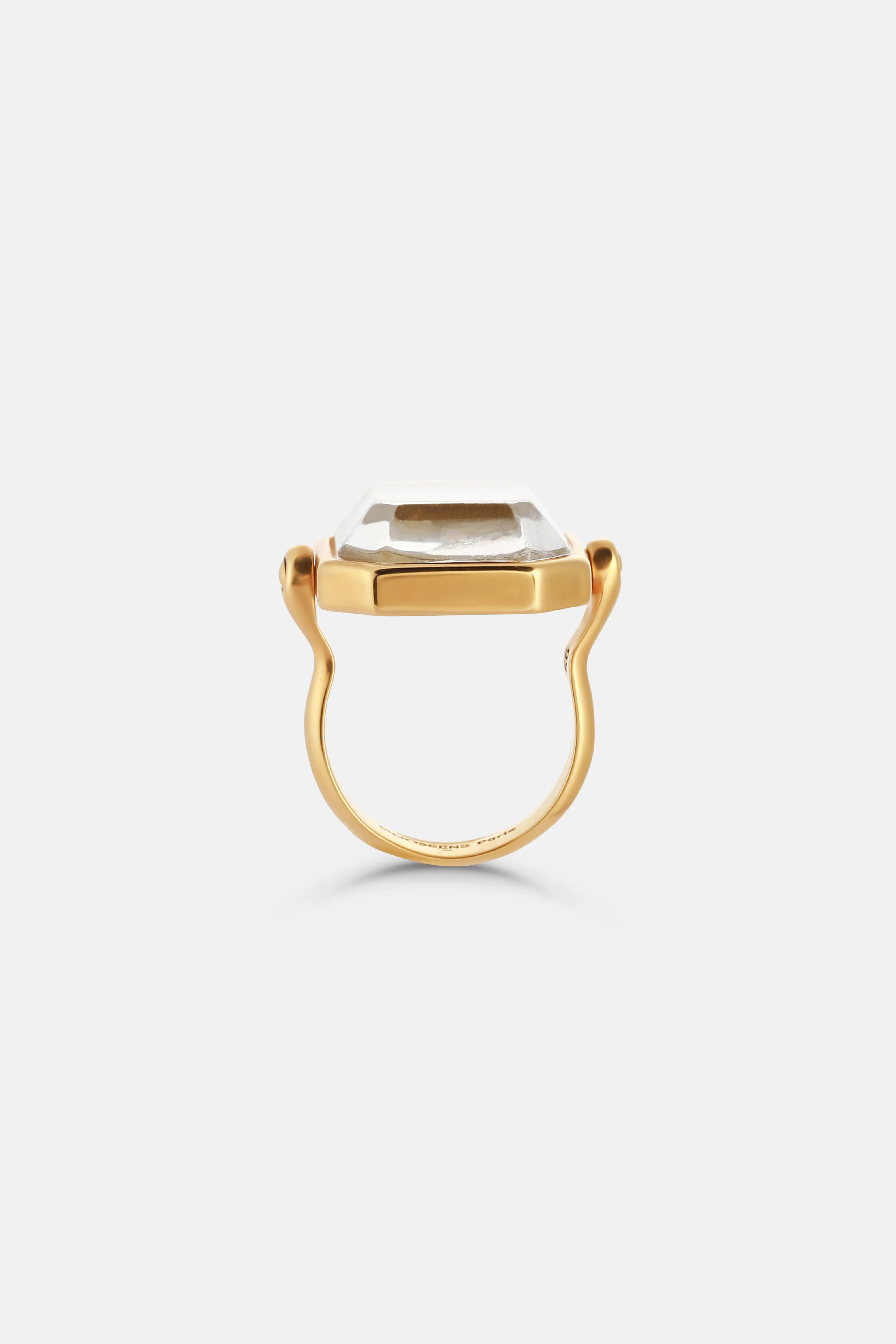 PM Stones Crystal Ring in Gold
