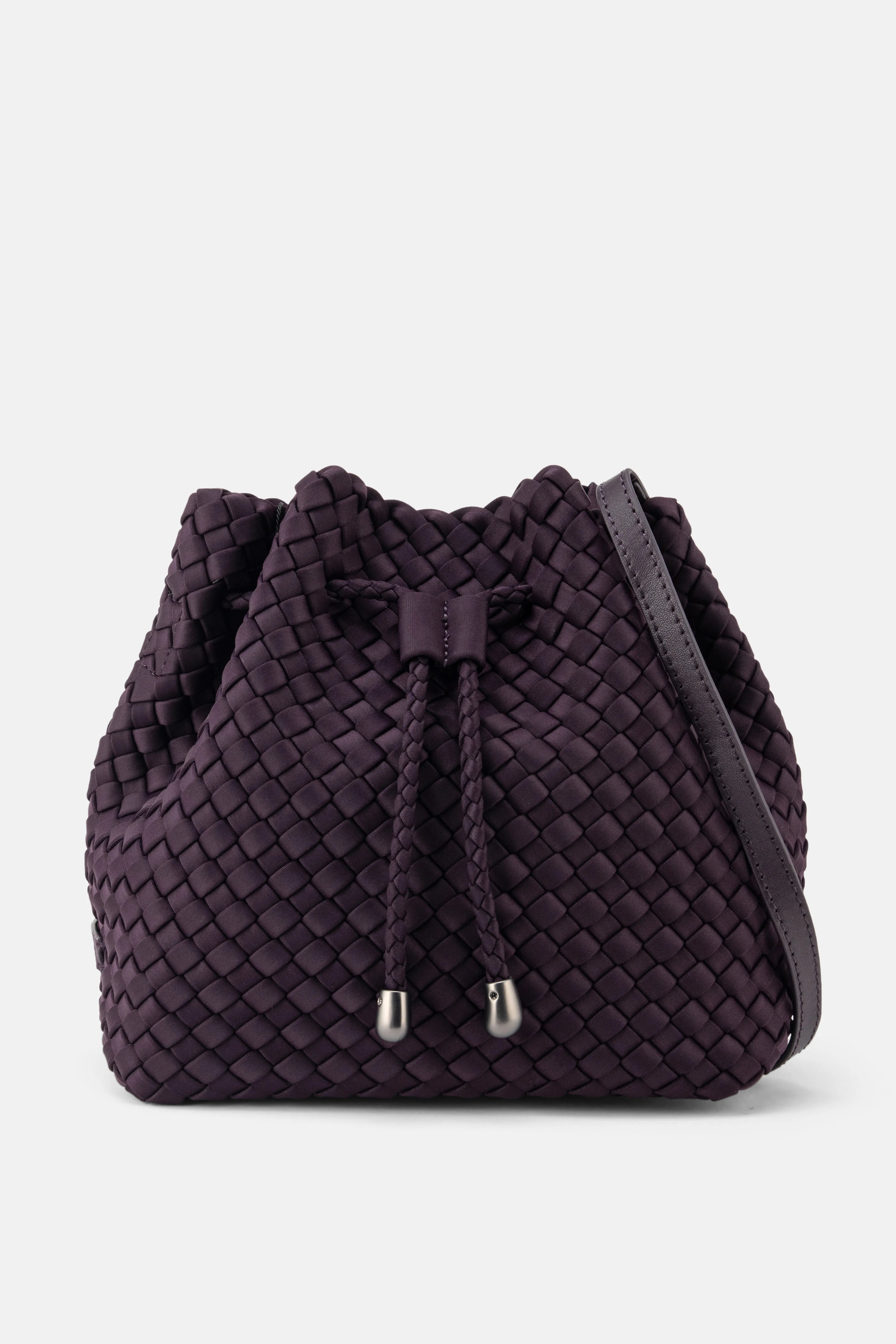 Gramercy Woven Bucket Bag in Purple