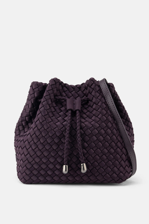 Gramercy Woven Bucket Bag in Purple