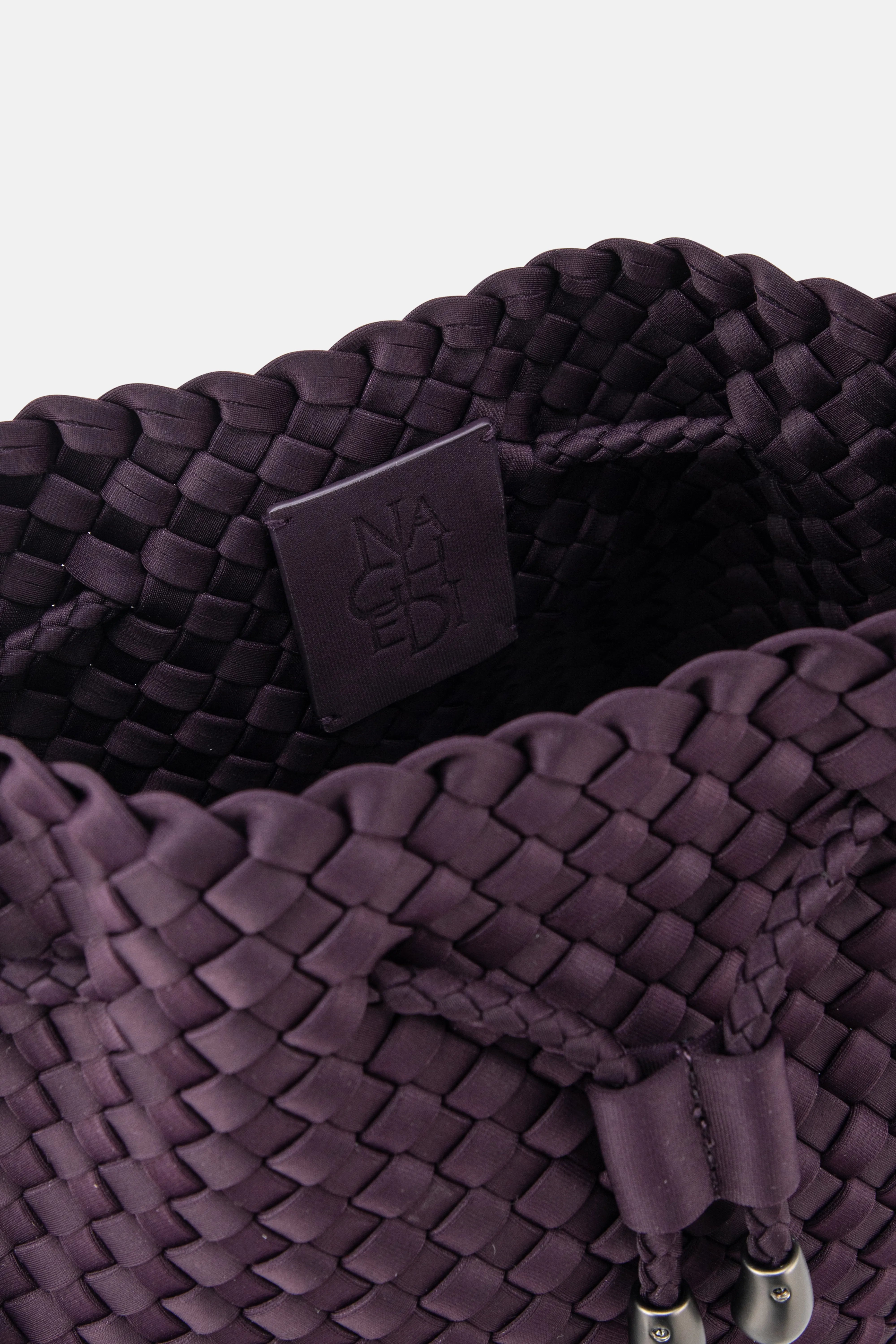 Gramercy Woven Bucket Bag in Purple