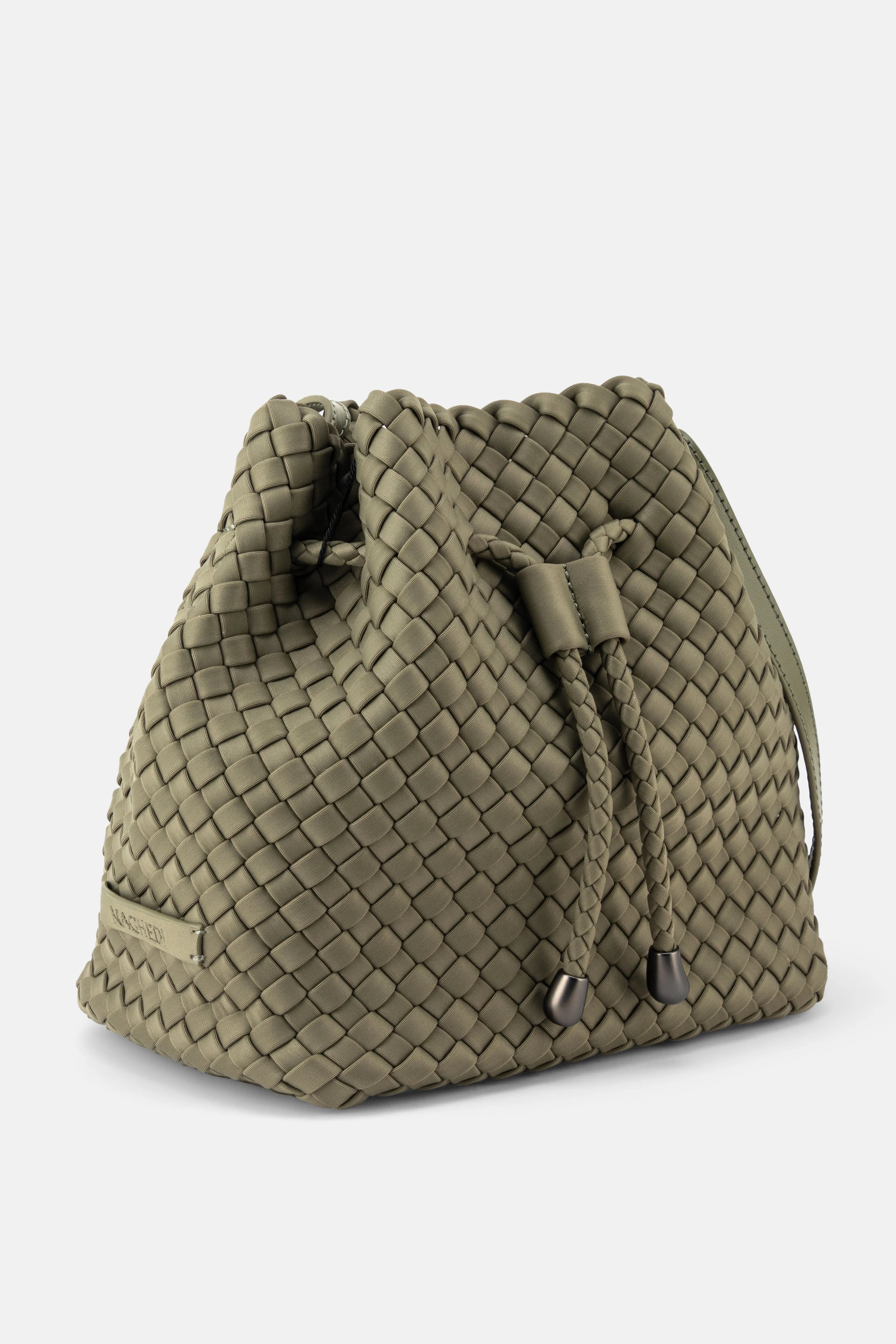 Gramercy Woven Bucket Bag in Green