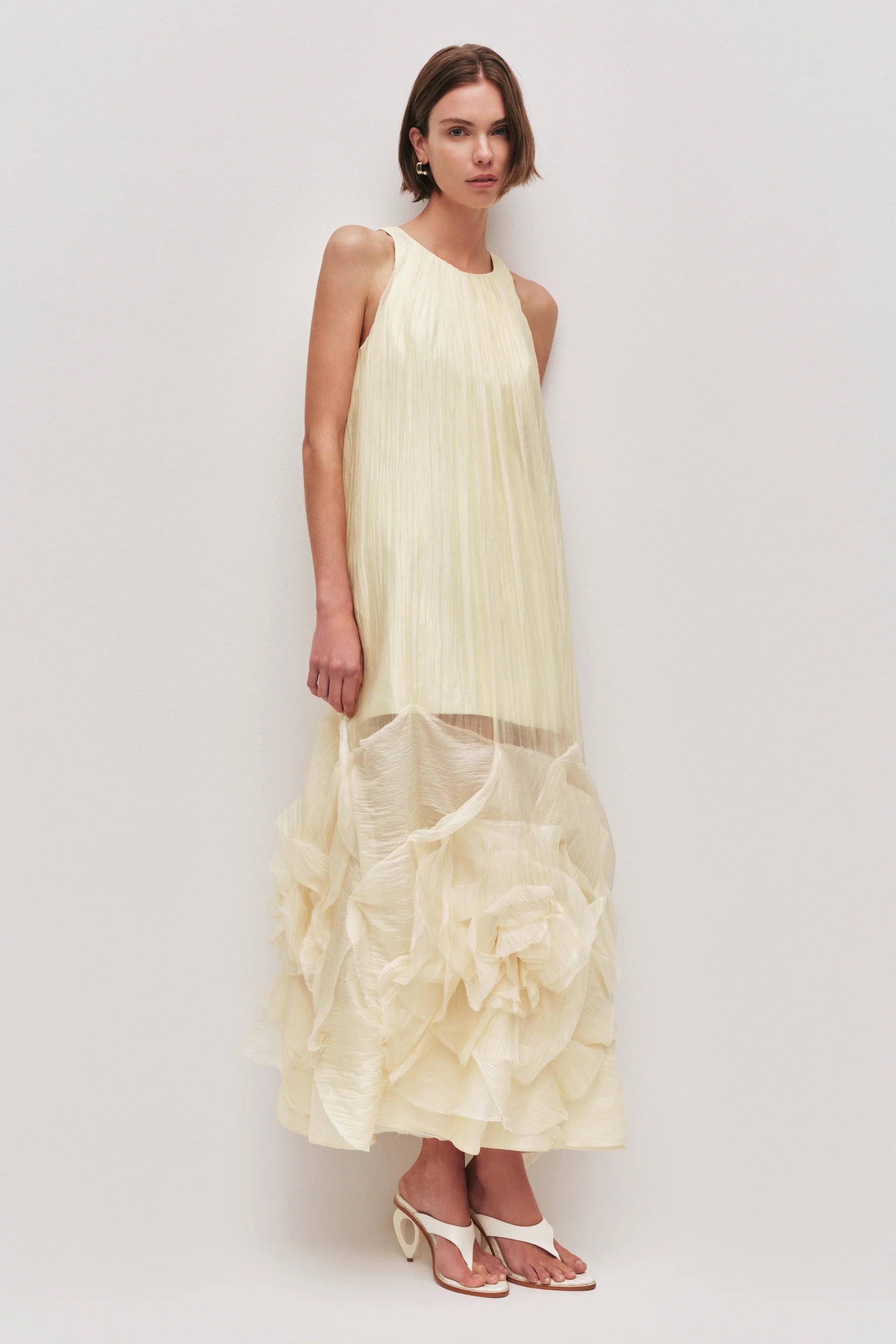 Ecliptica Sleeveless Maxi Dress in Yellow