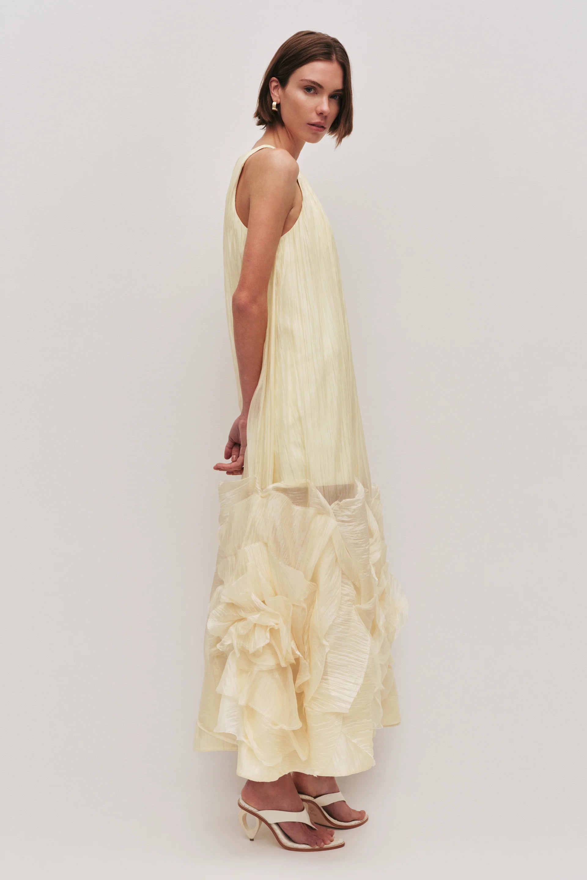 Ecliptica Sleeveless Maxi Dress in Yellow
