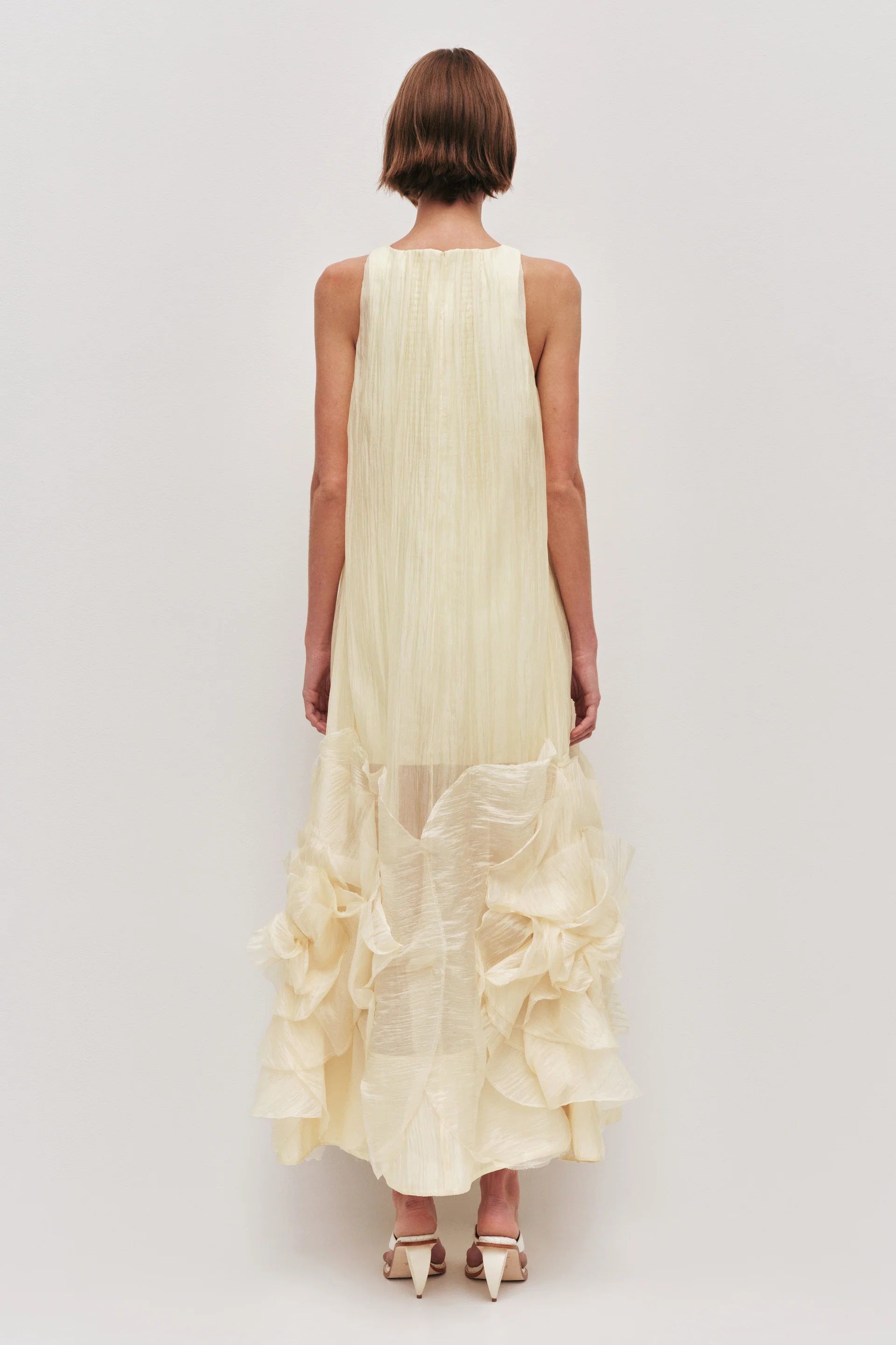 Ecliptica Sleeveless Maxi Dress in Yellow