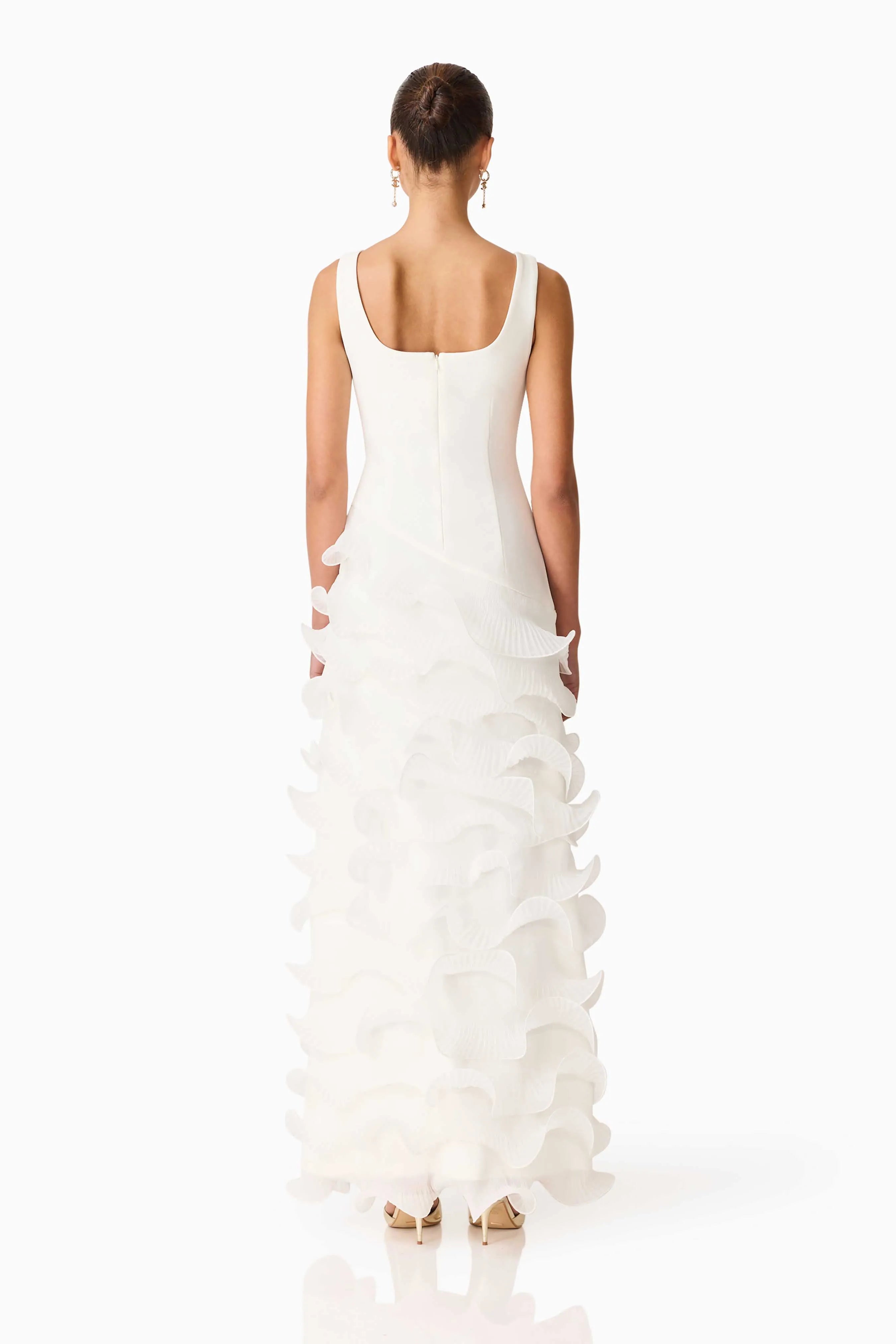 Veda Hi-Lo Maxi Dress in White
