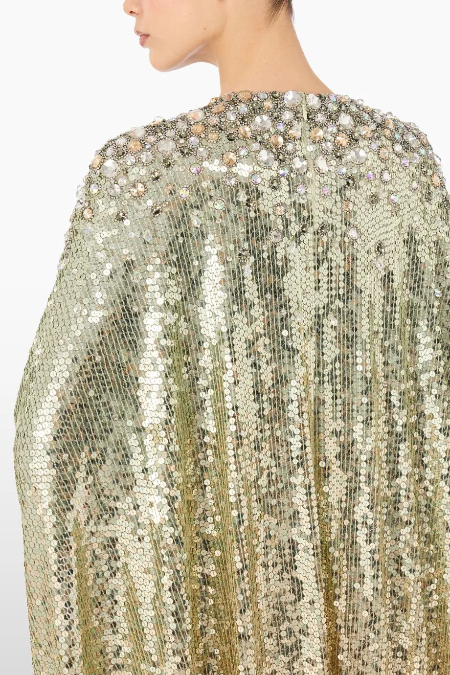 Fontaine Embellished Evening Dress in Green